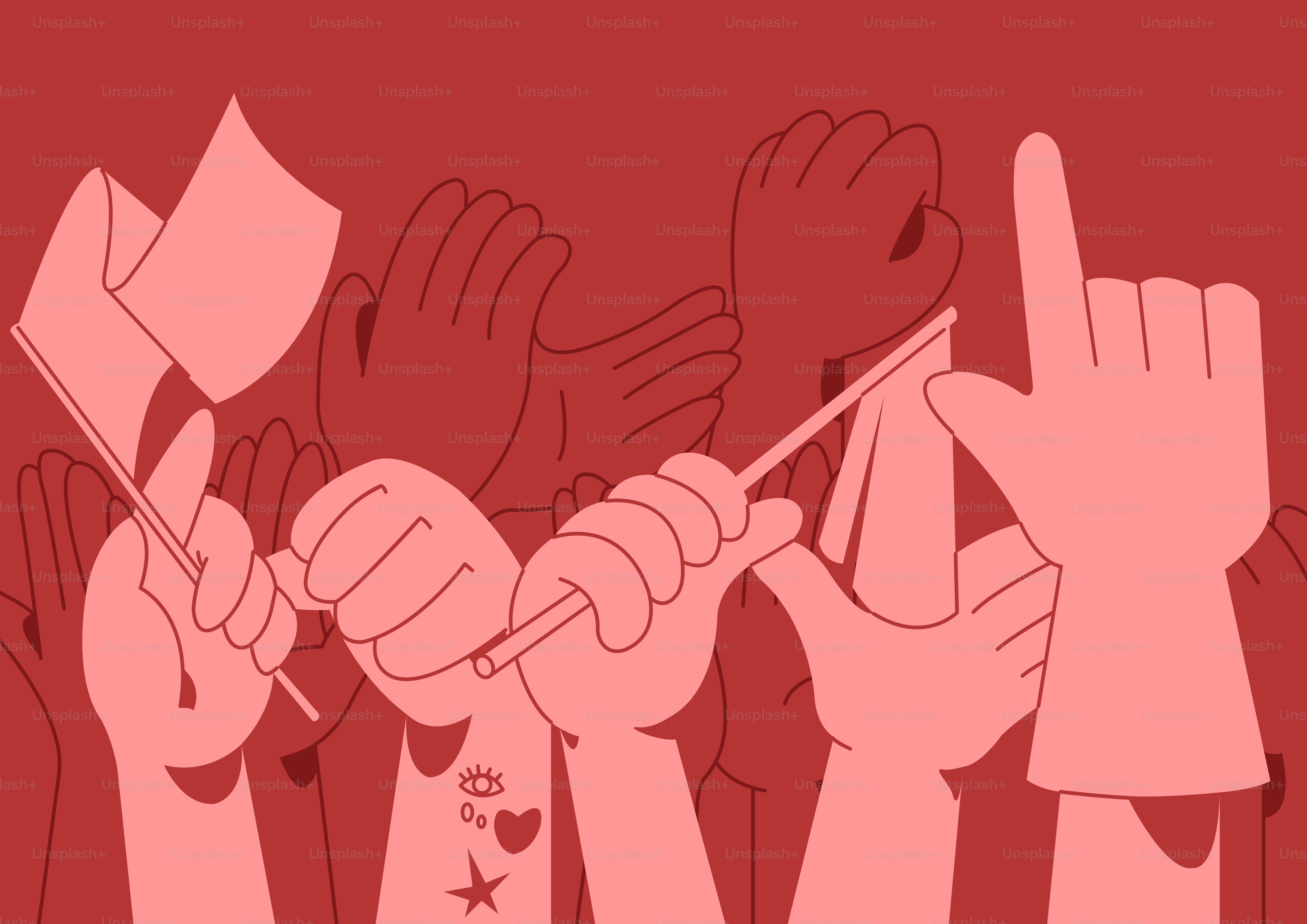 a group of people raising their hands in the air