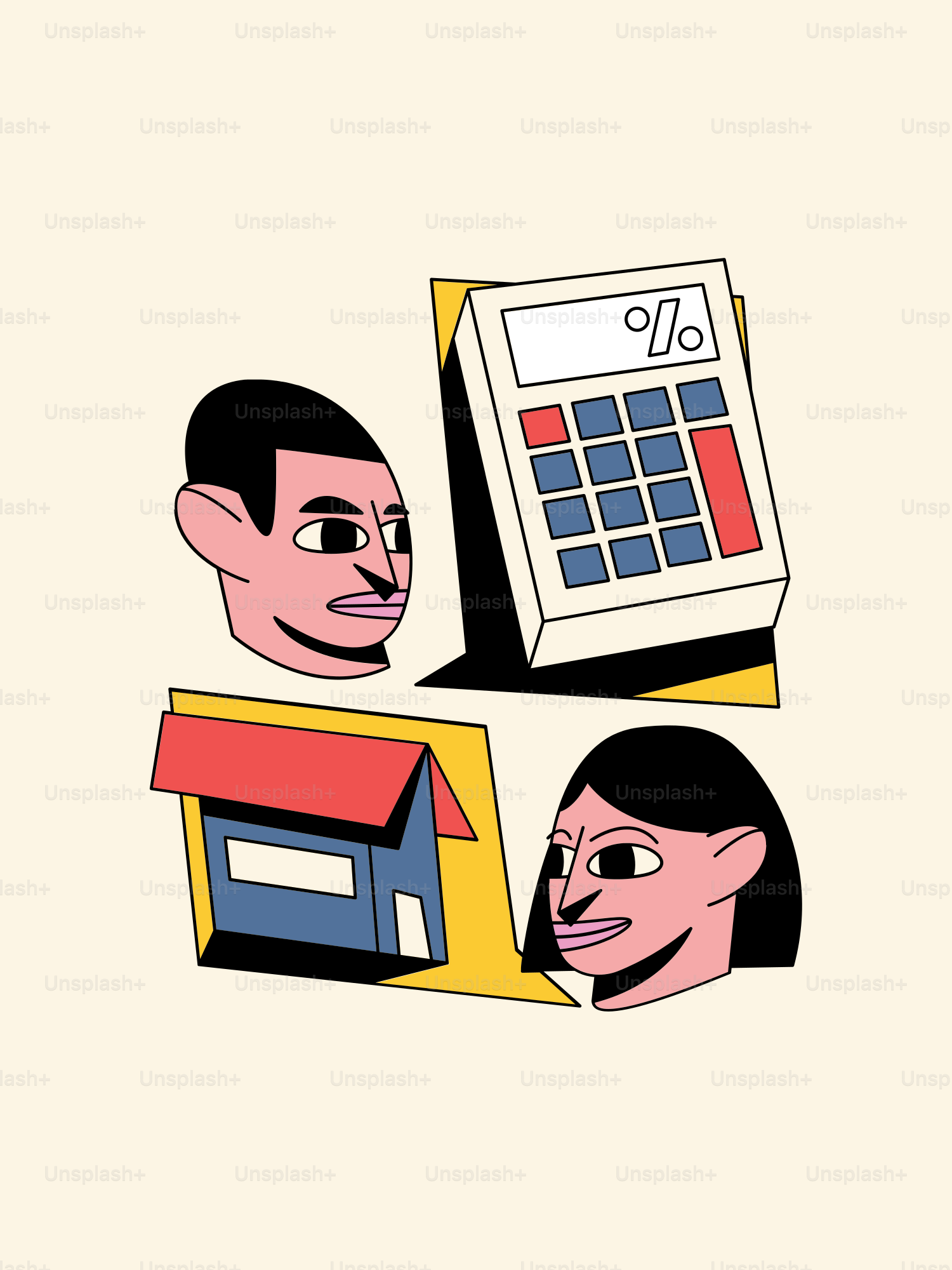 a couple of people that are next to a house