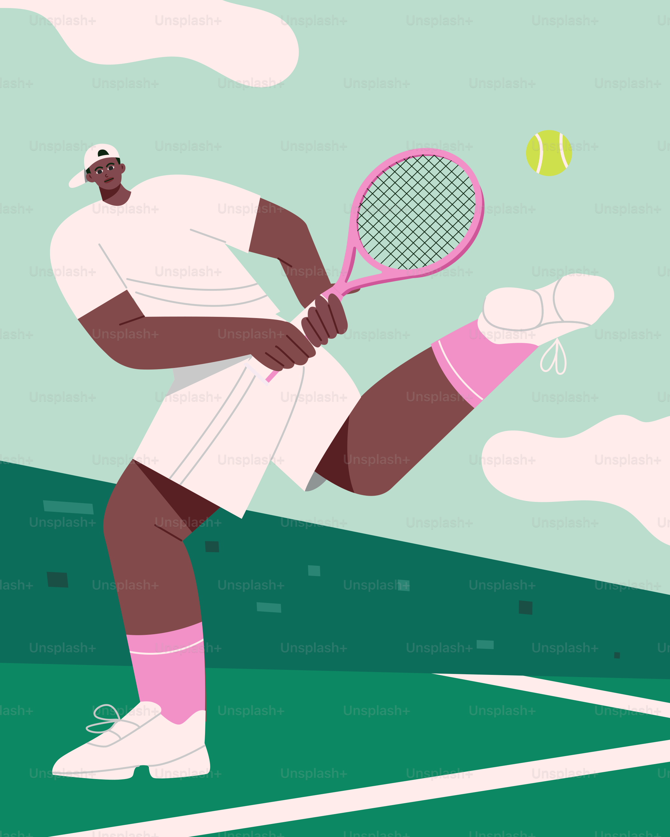 un uomo che tiene una racchetta da tennis su un campo da tennis