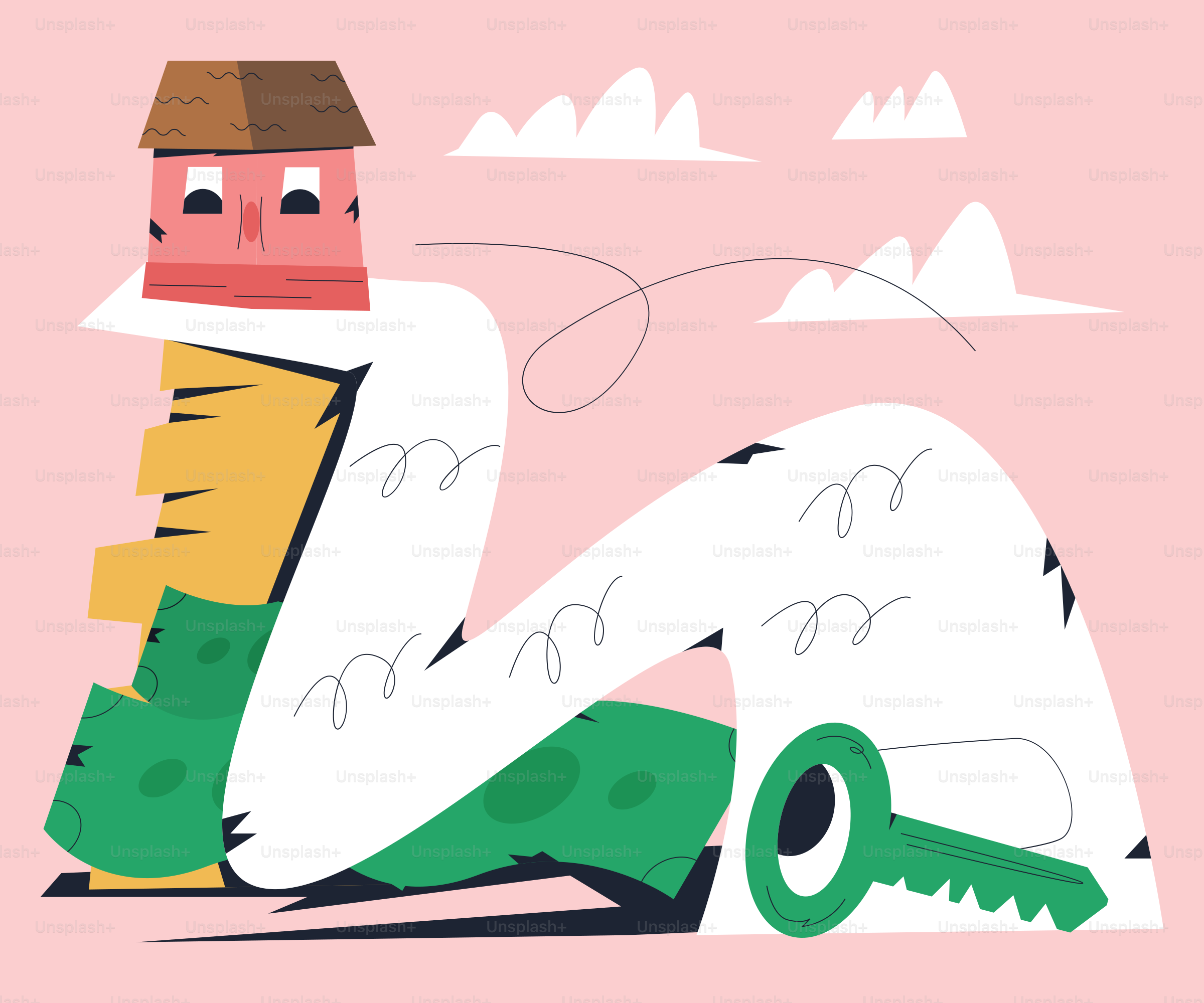 eine Zeichnung eines Mannes, der auf einem grünen Alligator sitzt