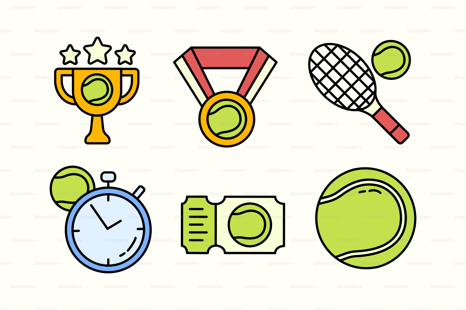 a bunch of different items that are on a white background