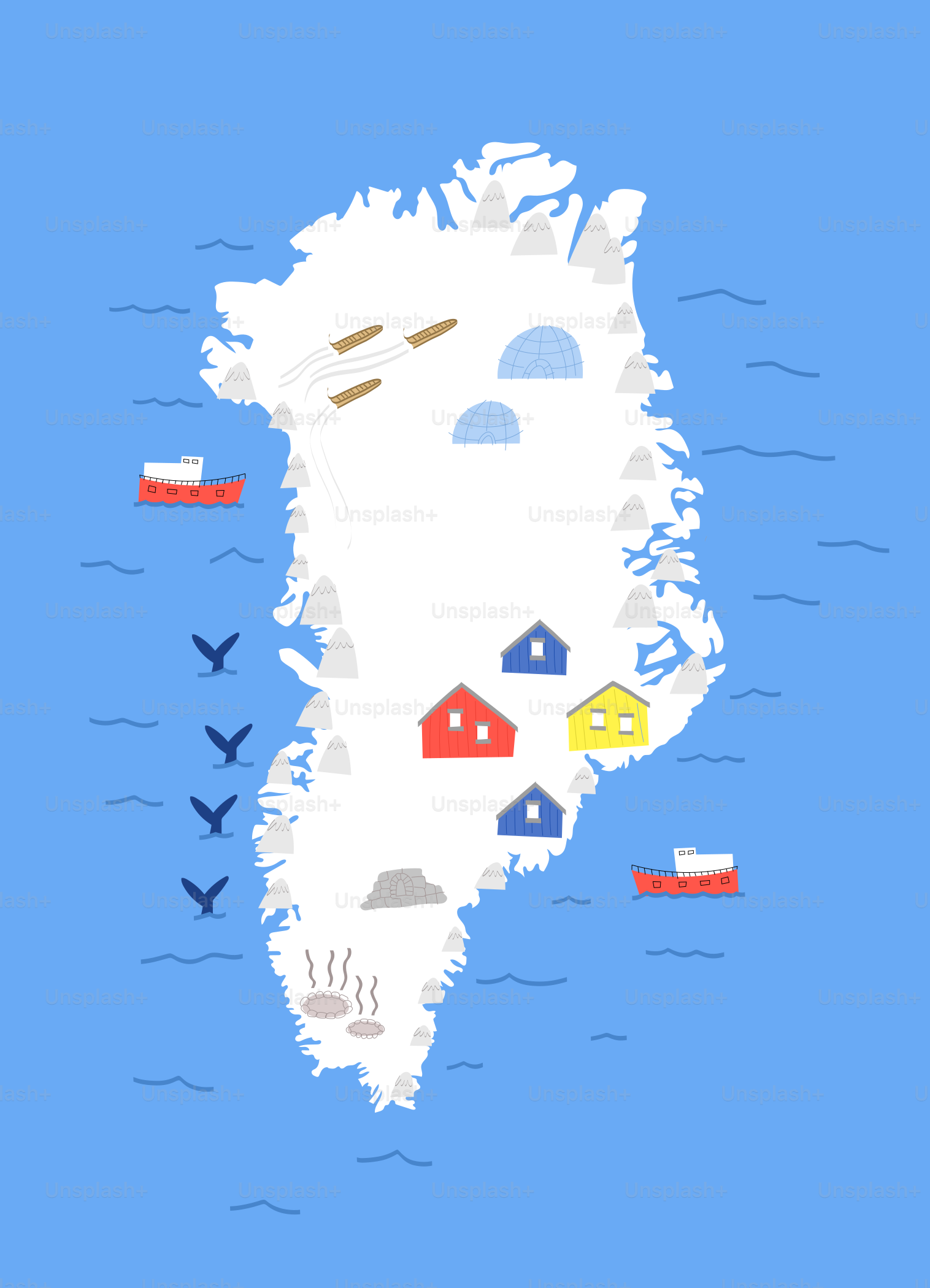 a map of the country of iceland