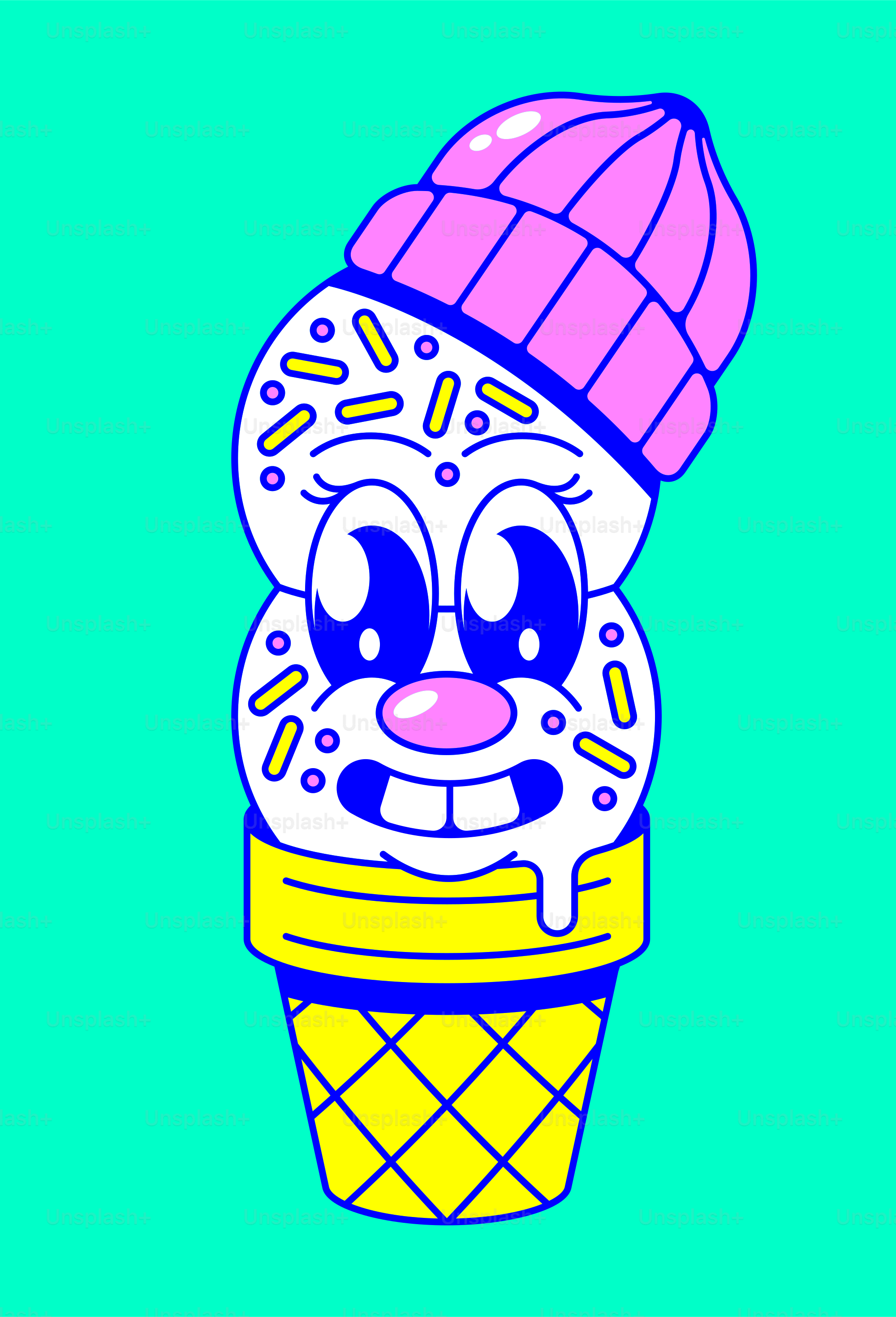 a picture of a cartoon character with a hat on