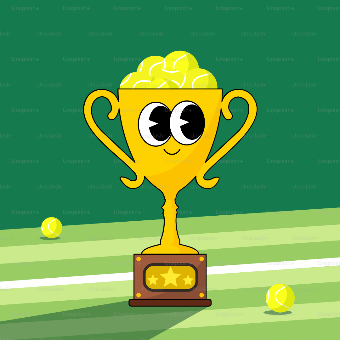 un trofeo con una cara encima