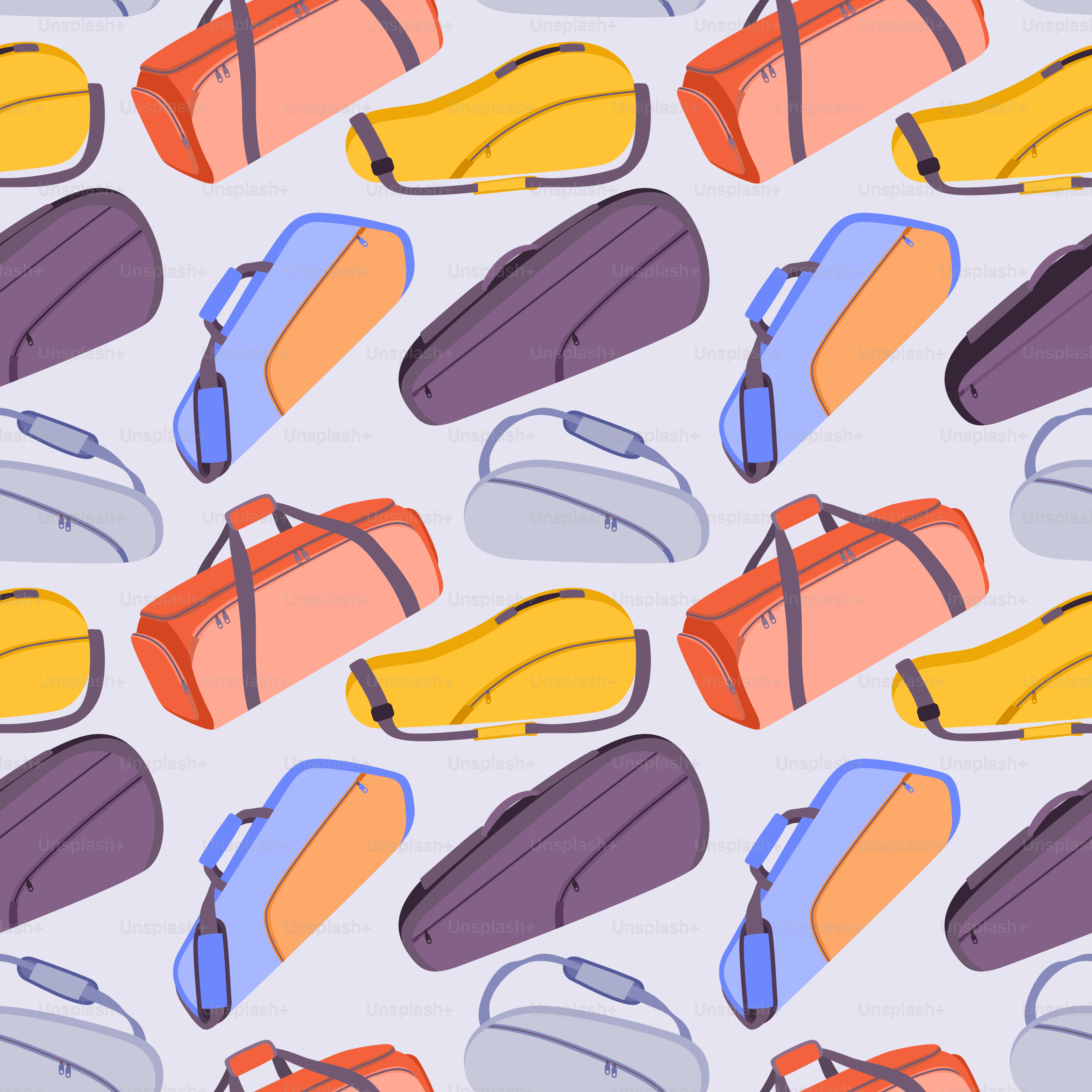 a pattern of suitcases on a white background