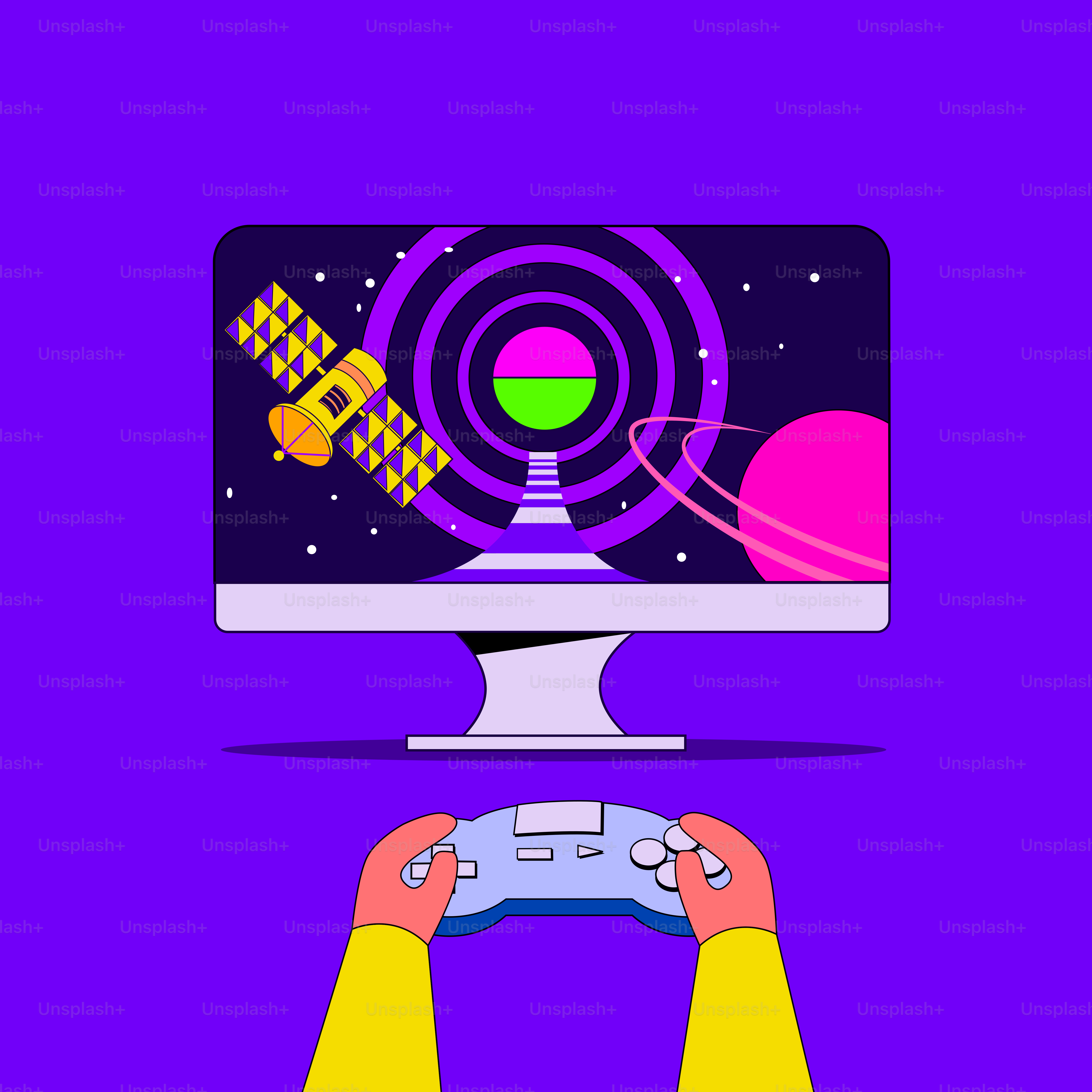 A person holding a video game controller in front of a monitor