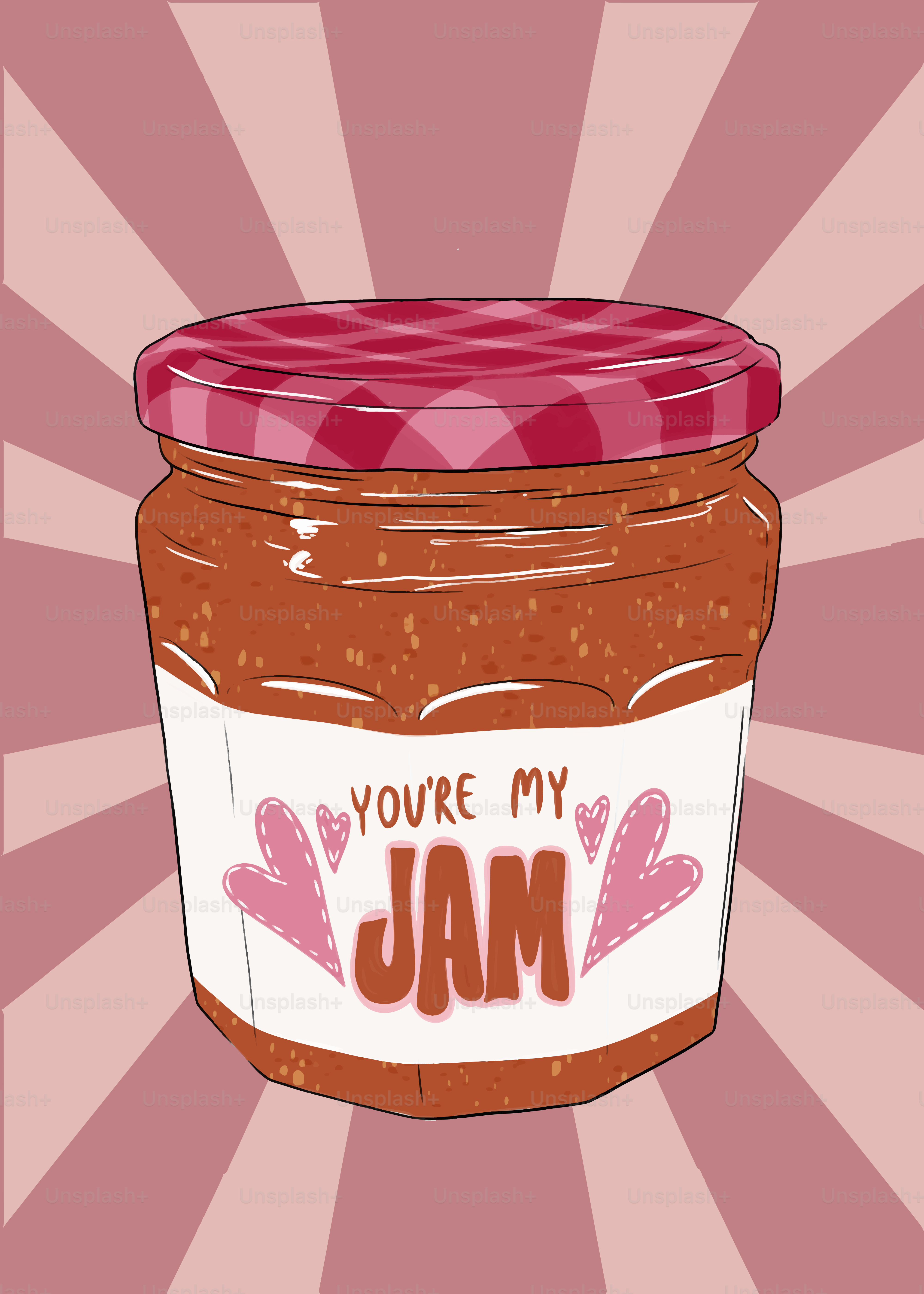 um pote de geleia com as palavras you're my jam nele