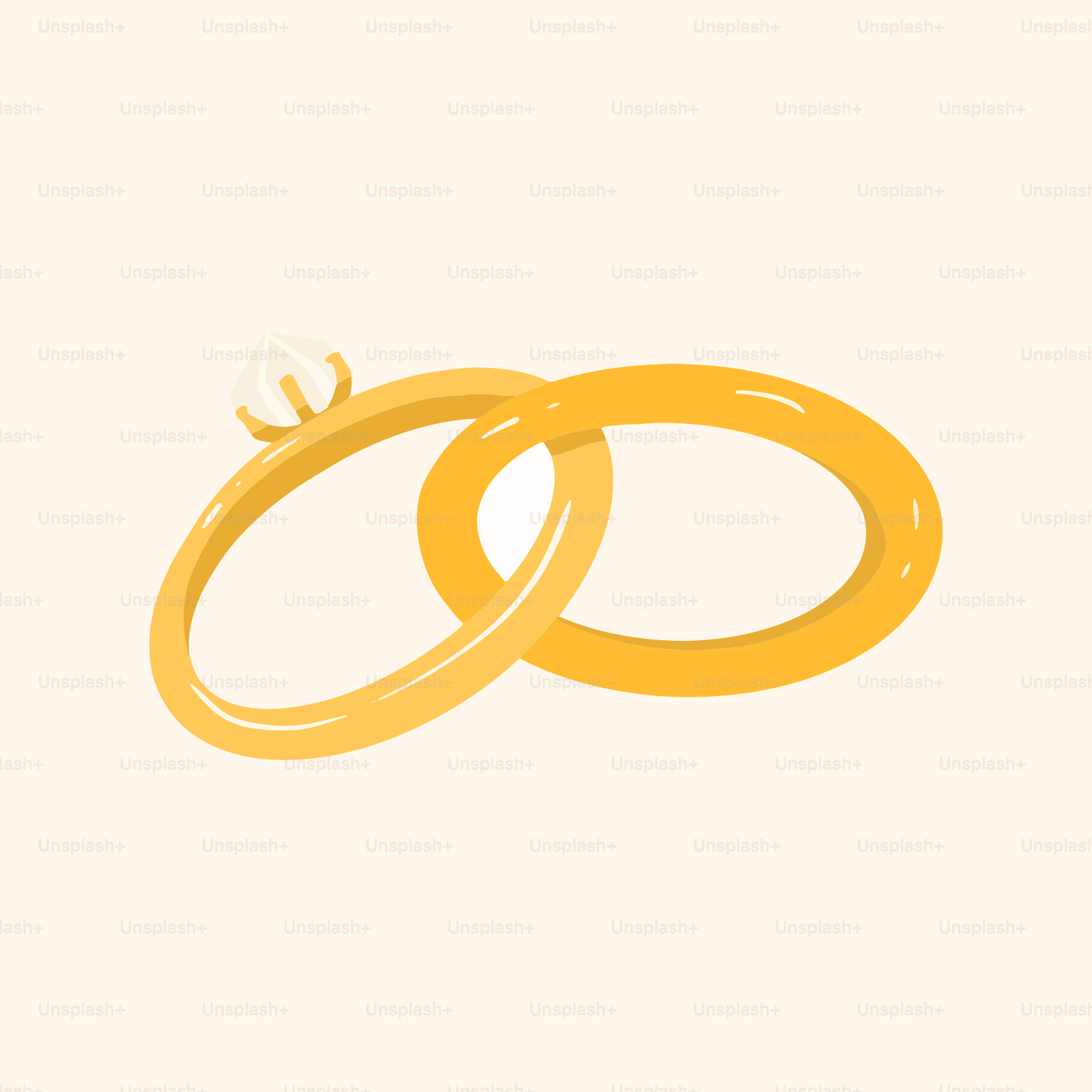 a couple of rings sitting next to each other