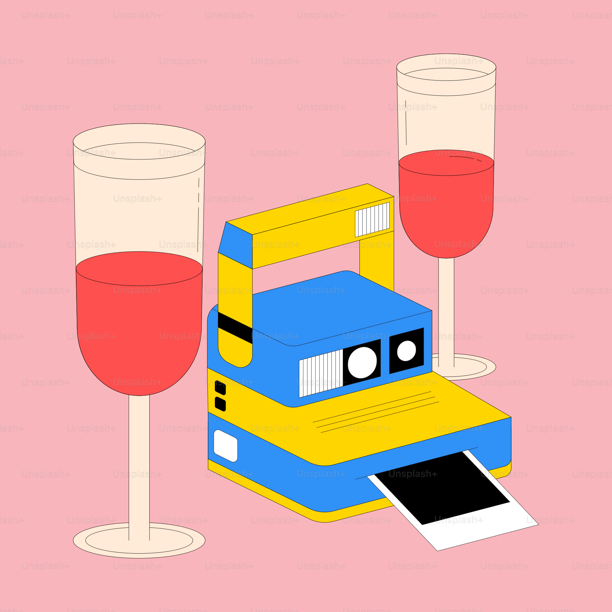 ein Bild von zwei Gläsern Wein und einer Kiste