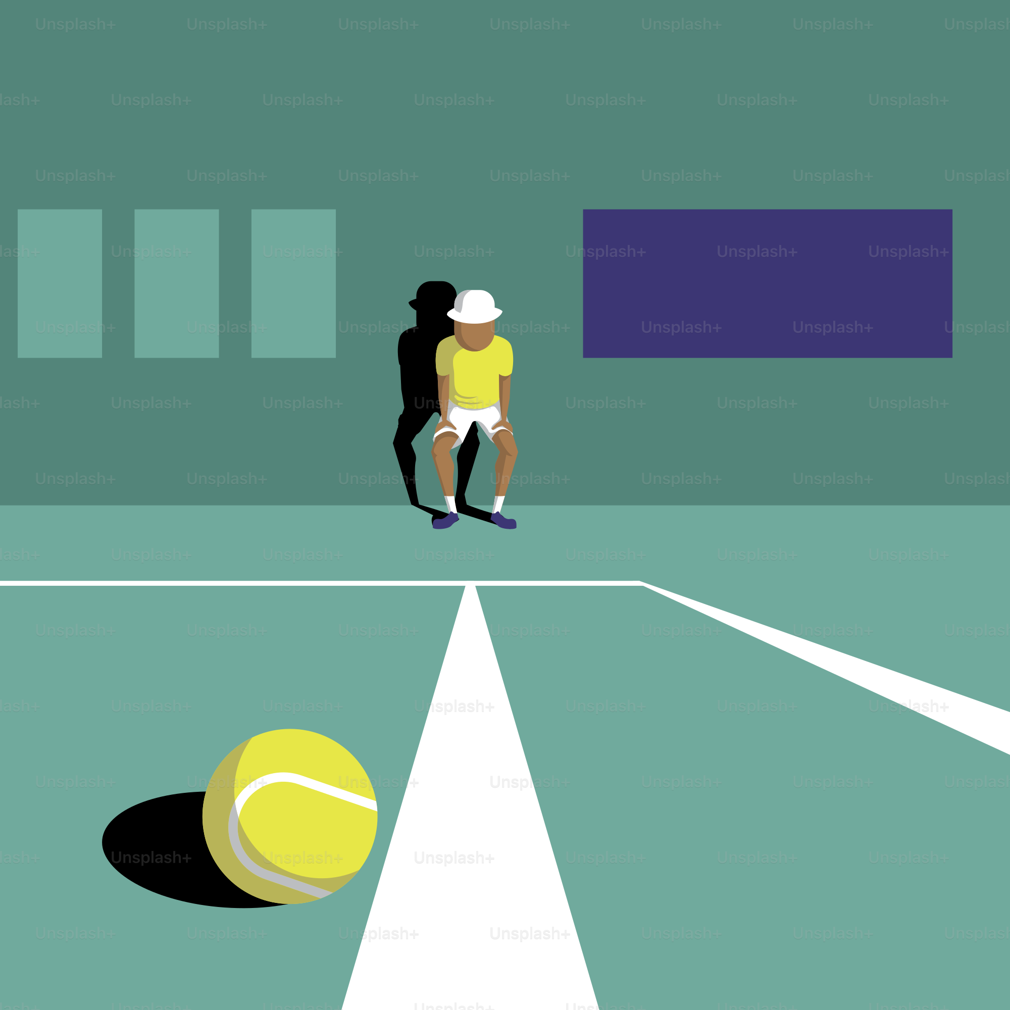 Un uomo in piedi su un campo da tennis con in mano una racchetta