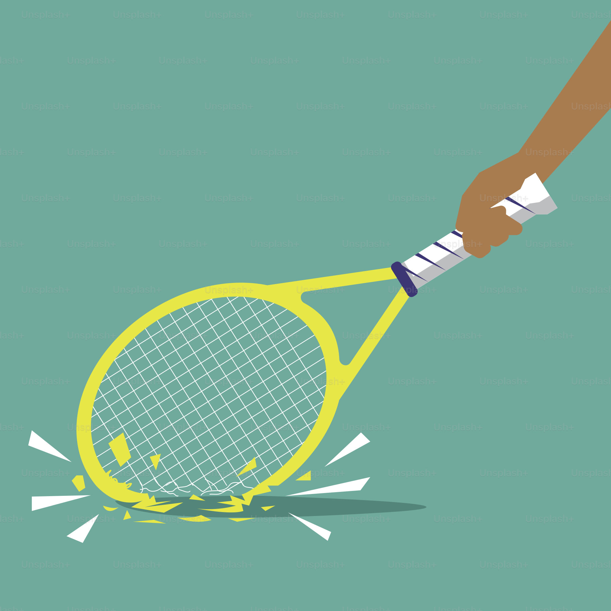 Ein Tennisspieler, der mit einem Schläger einen Tennisball schlägt