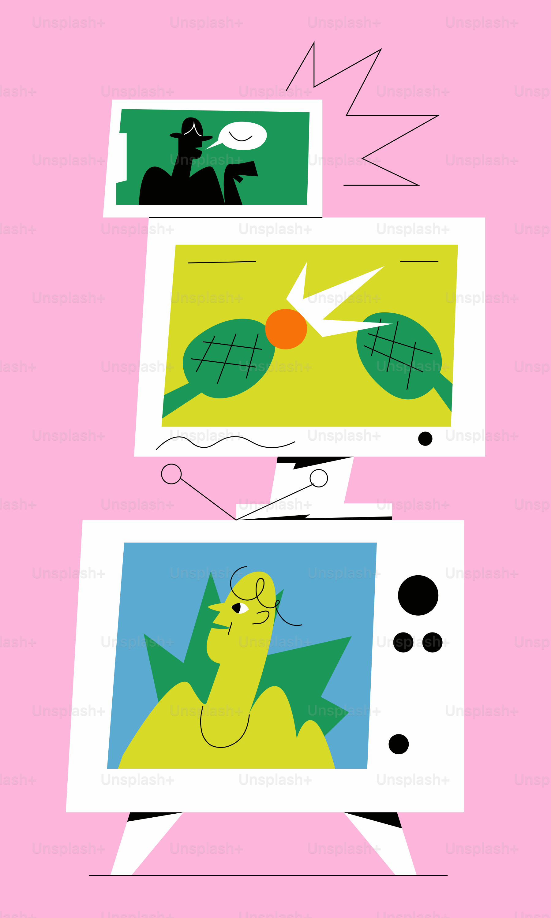 Ein Computerbildschirm mit einem Dinosaurier darauf