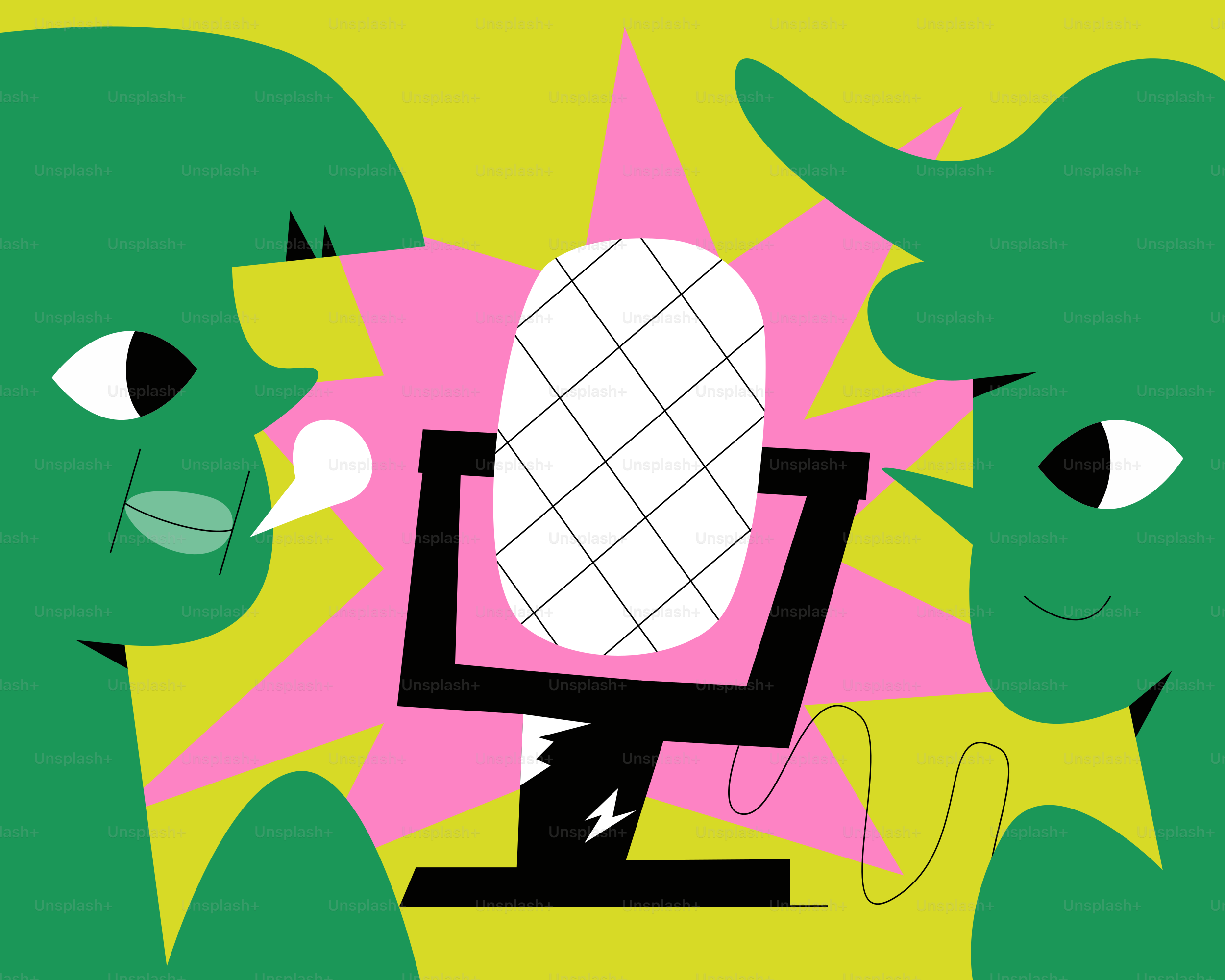 A couple of people sitting in front of a computer