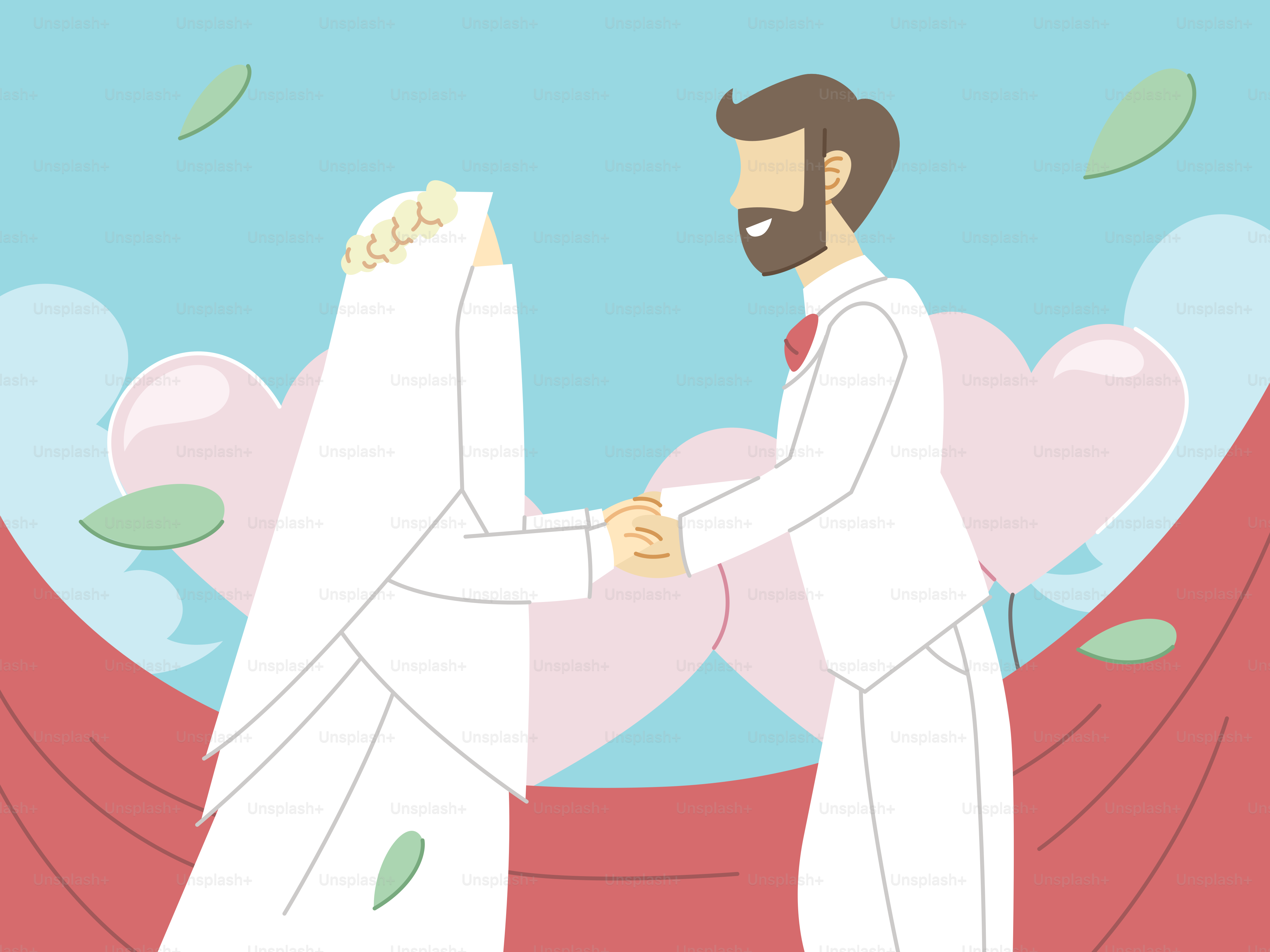 A couple of people that are standing in the grass