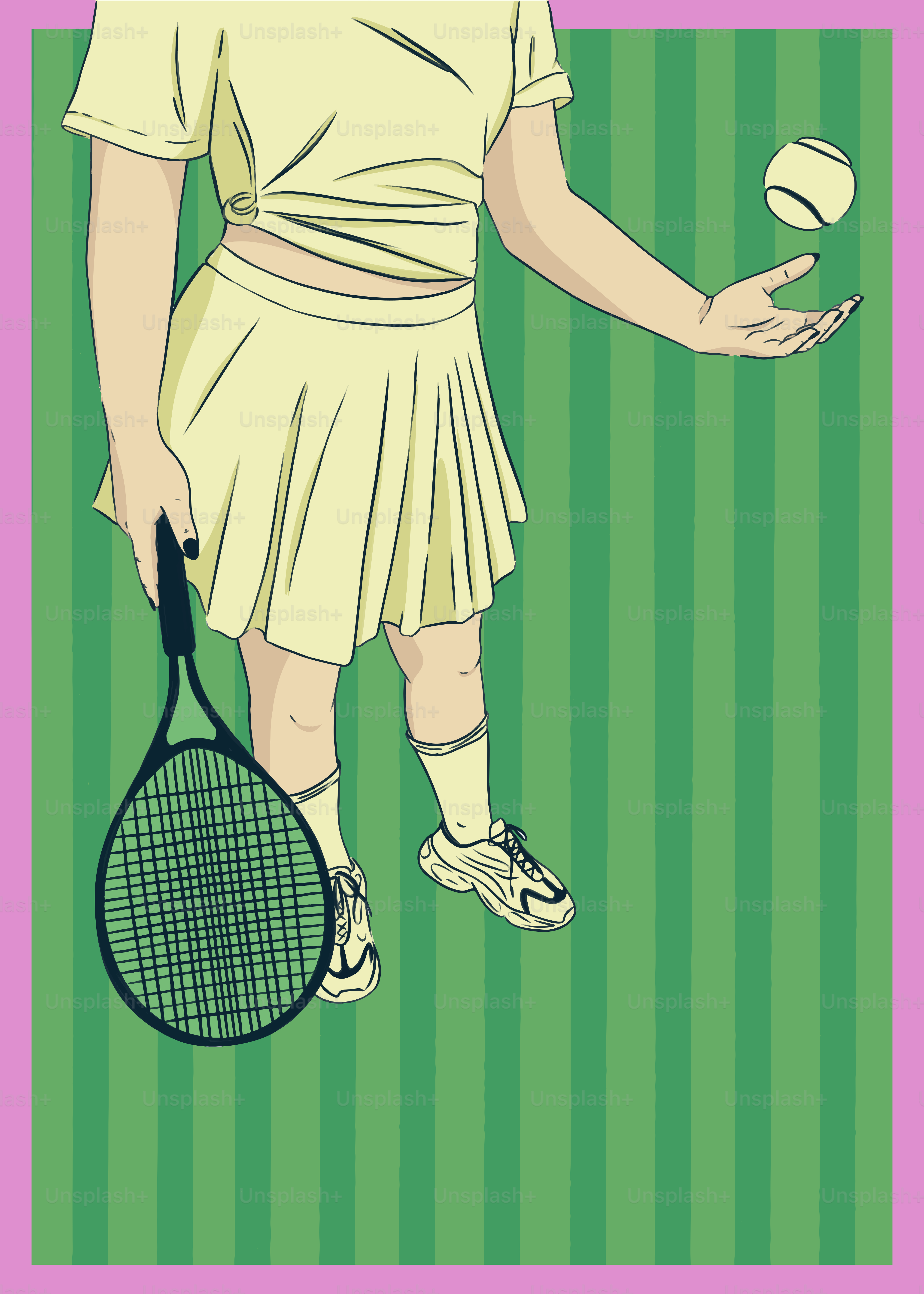 A woman holding a tennis racquet and a tennis ball
