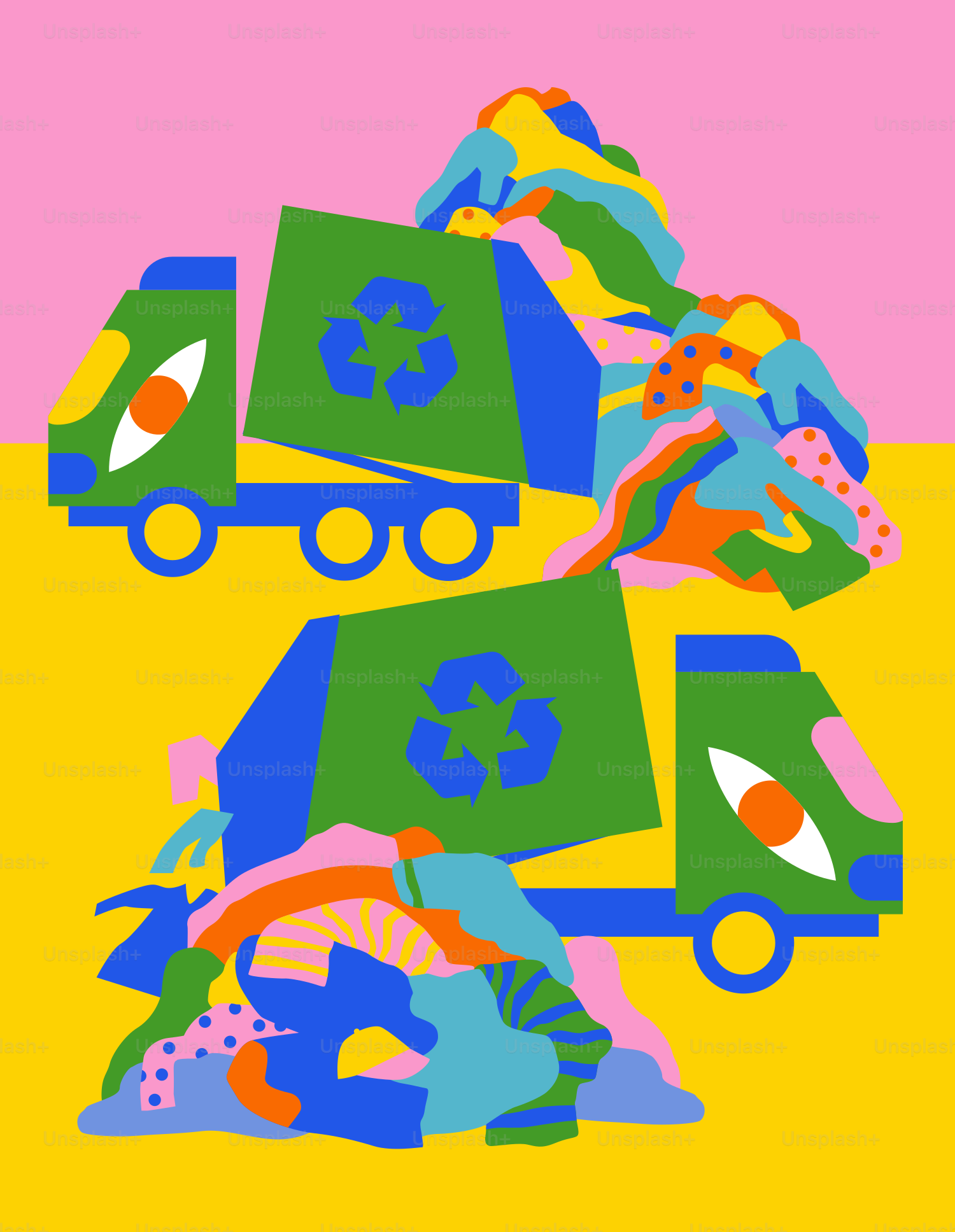 A group of children's toys are stacked on top of each other