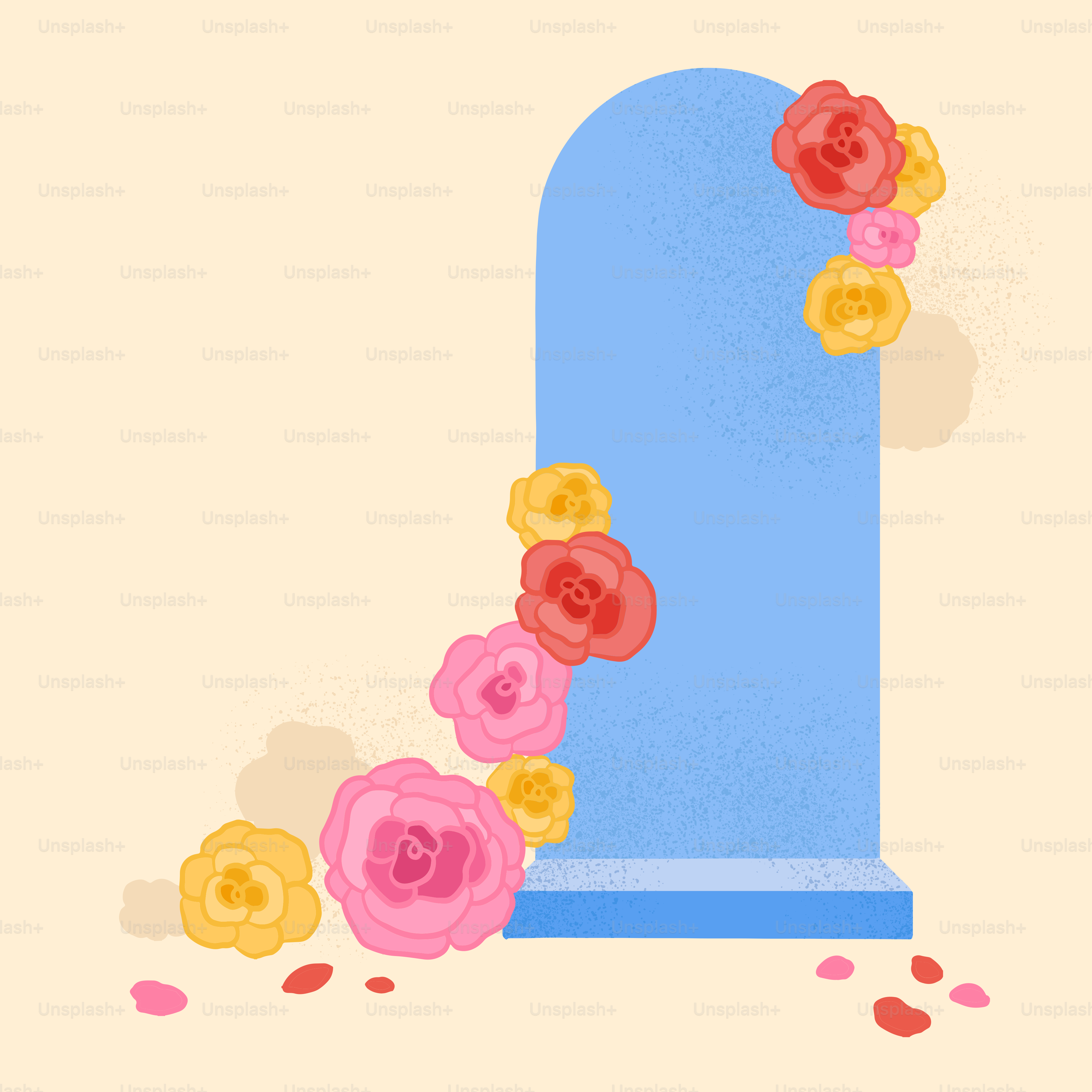 A birthday card with a blue number one with flowers on it