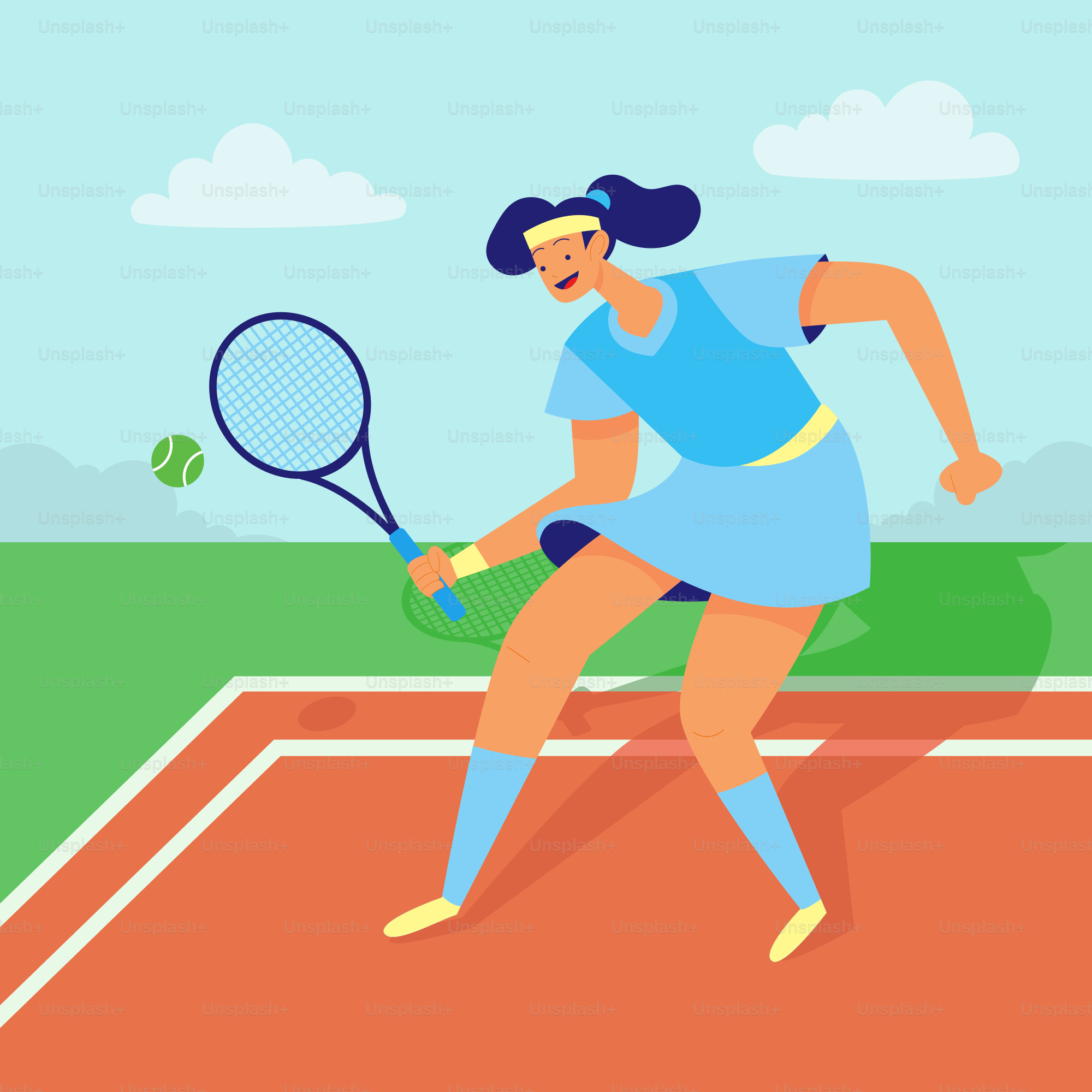 A woman playing tennis on a tennis court
