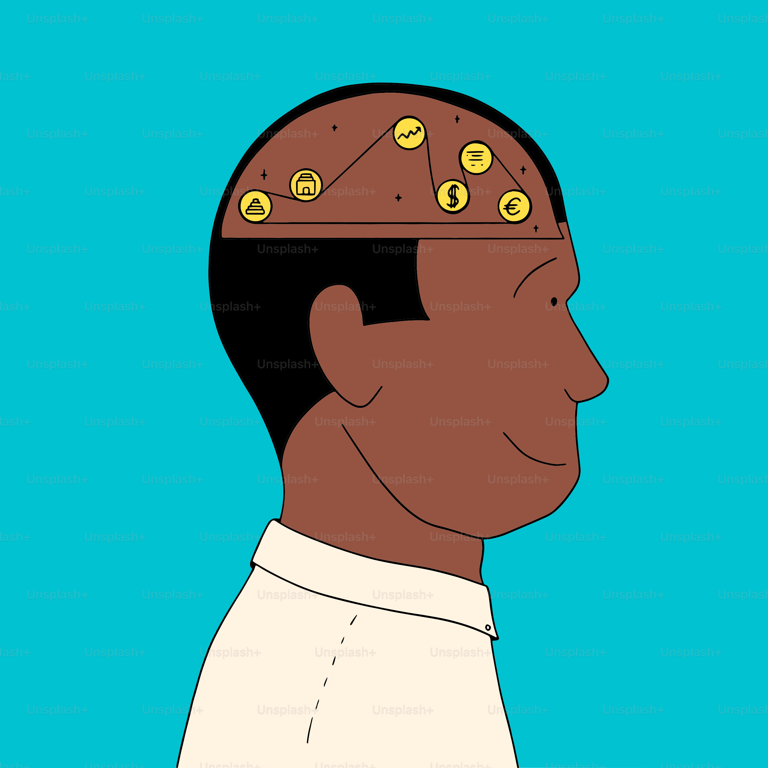 A man wearing a hat with gold coins on it