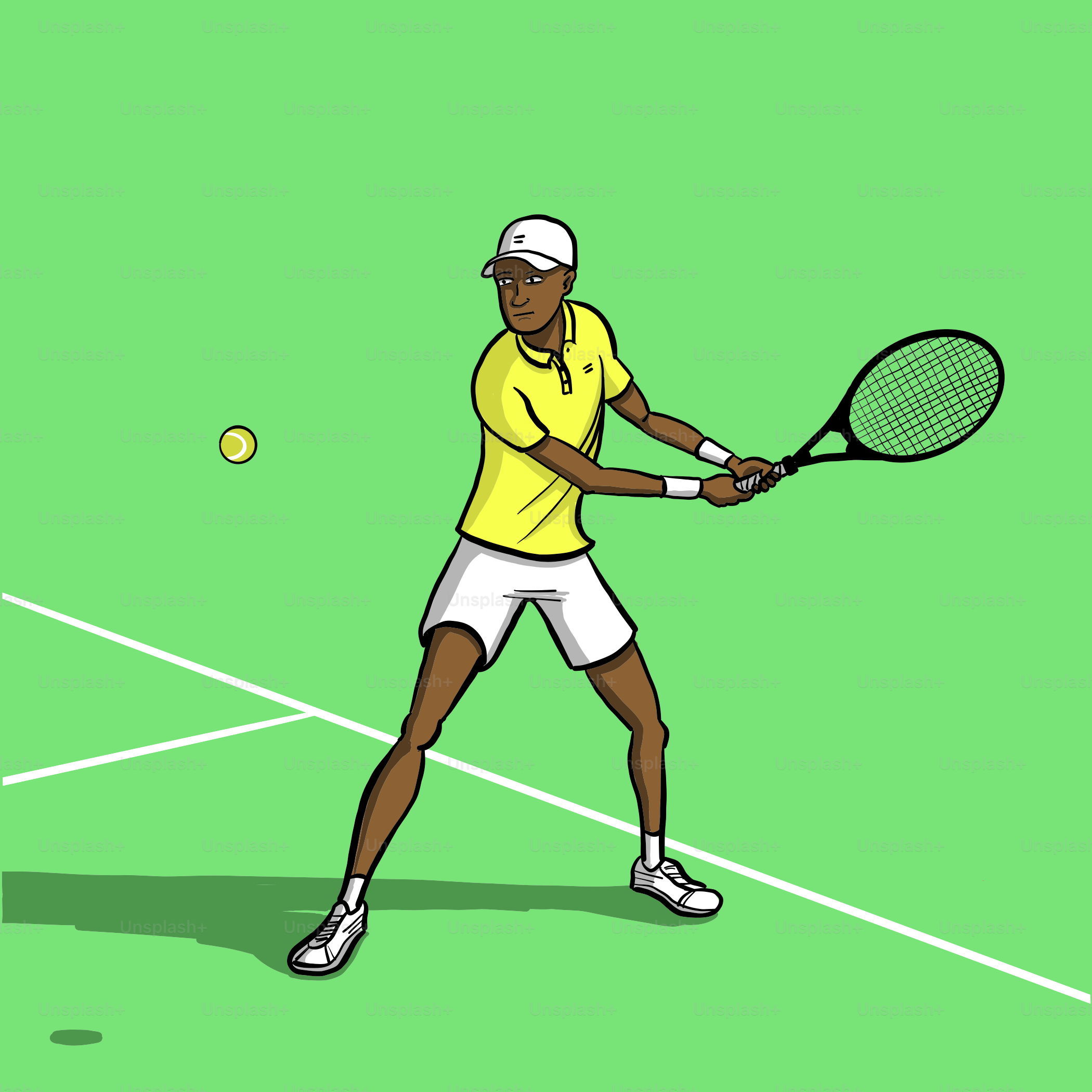 A cartoon of a woman holding a tennis racquet vector – Fitness Image on ...