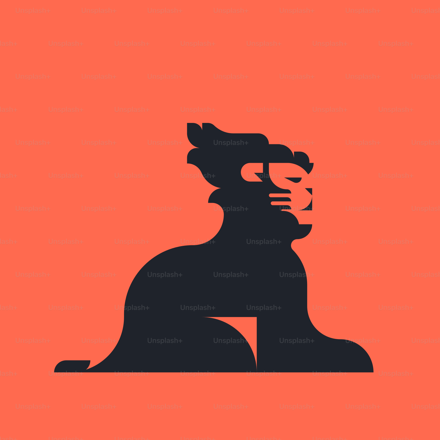 Une image en noir et orange du visage d’un homme