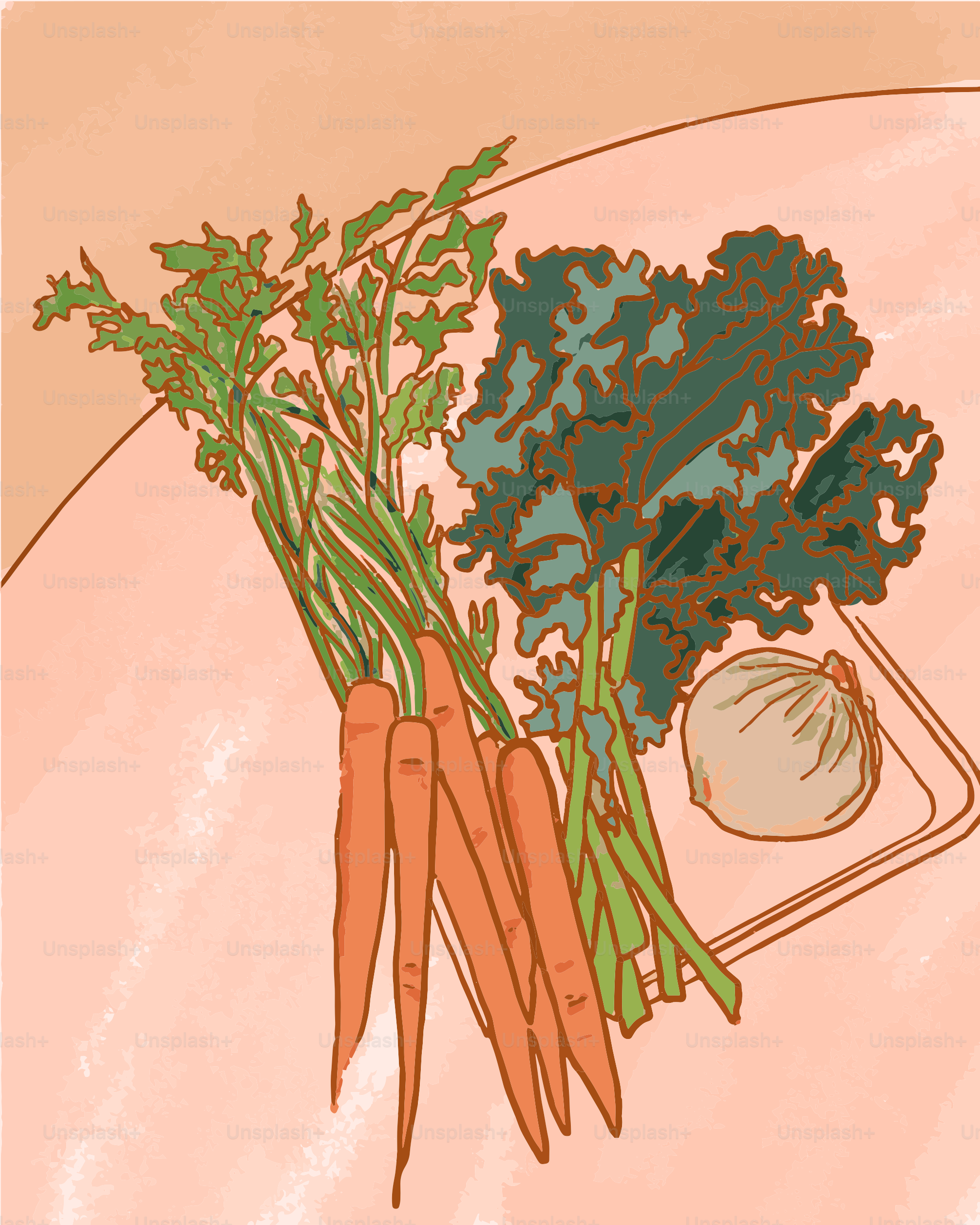 A bunch of carrots and a bunch of broccoli on a plate