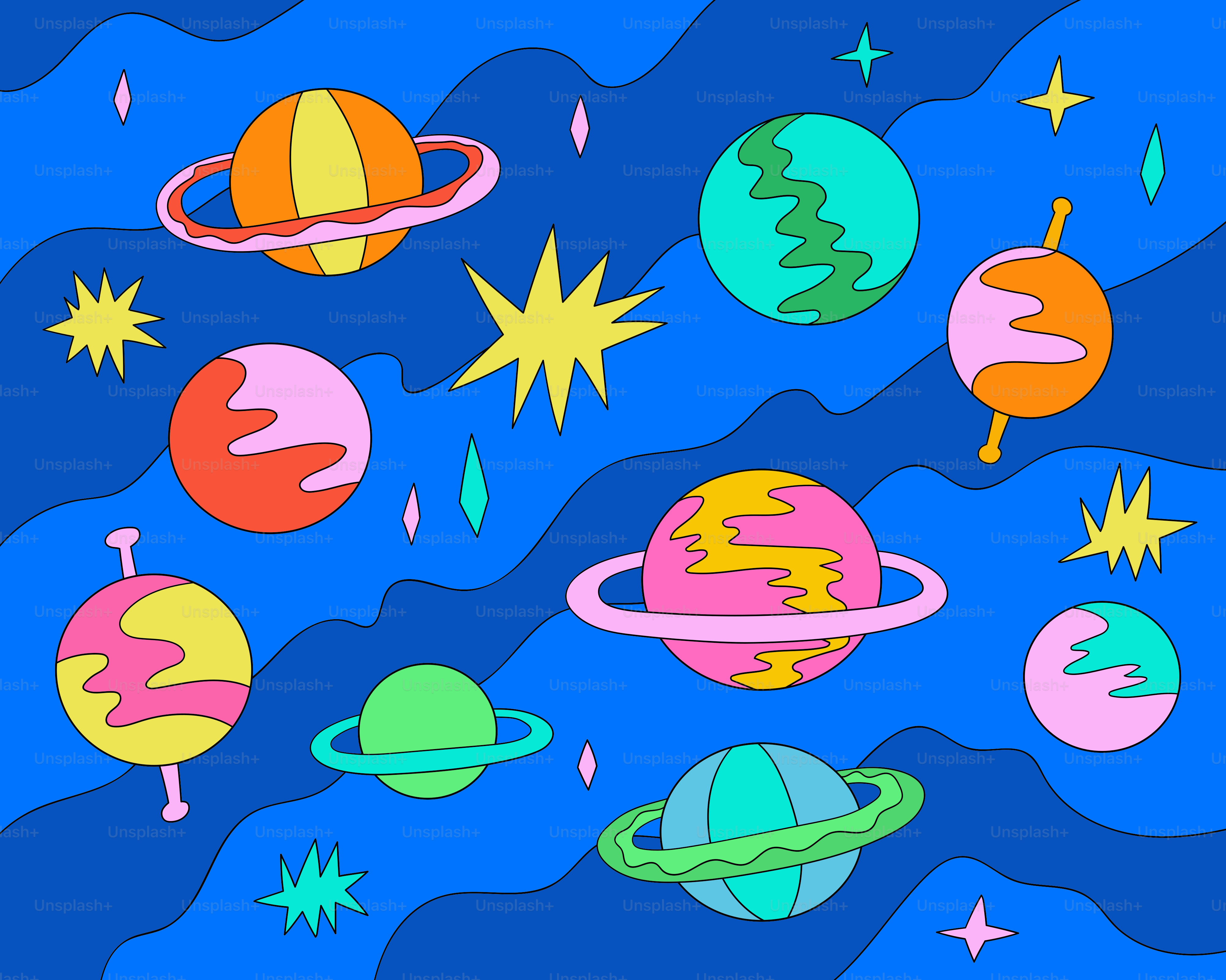 Un'immagine di una scena spaziale con pianeti e stelle