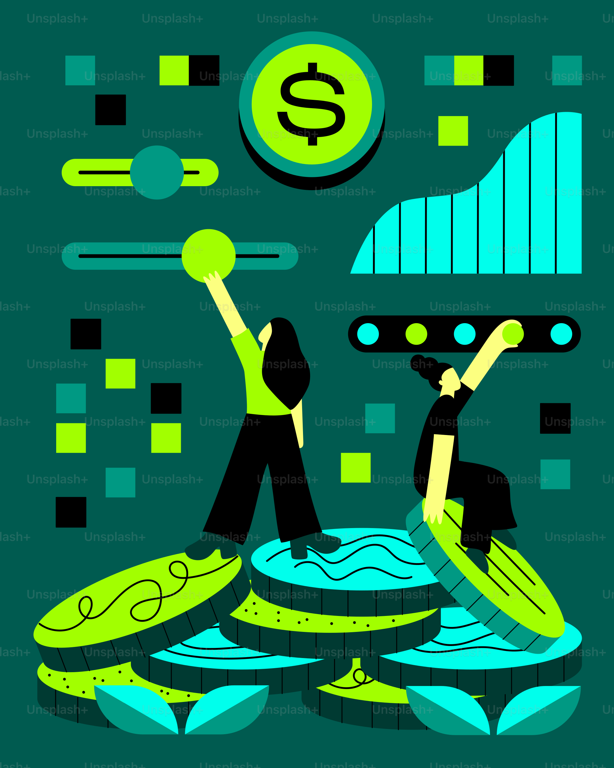 Un paio di persone in piedi sopra una tavola da surf