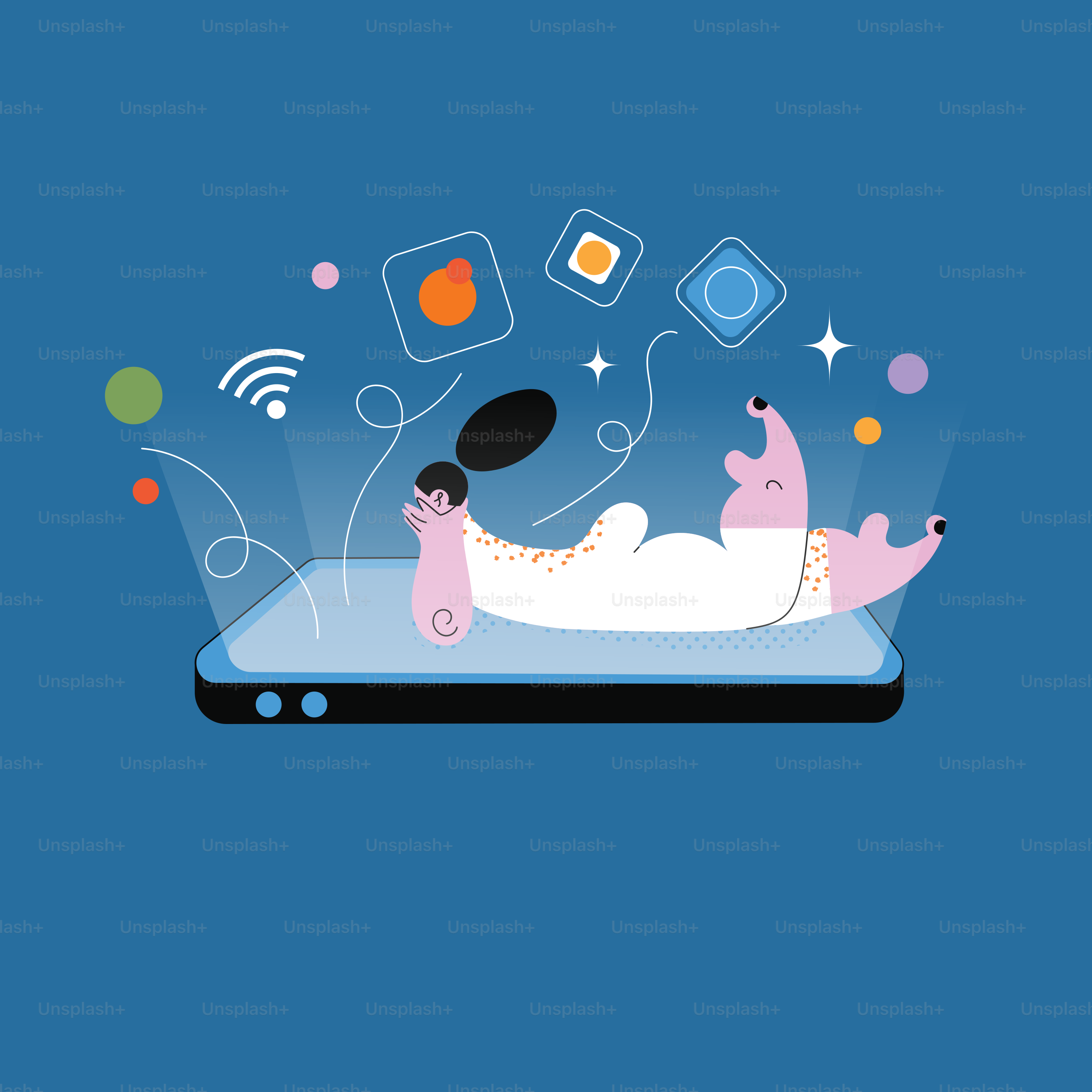 A person laying on top of a laptop computer