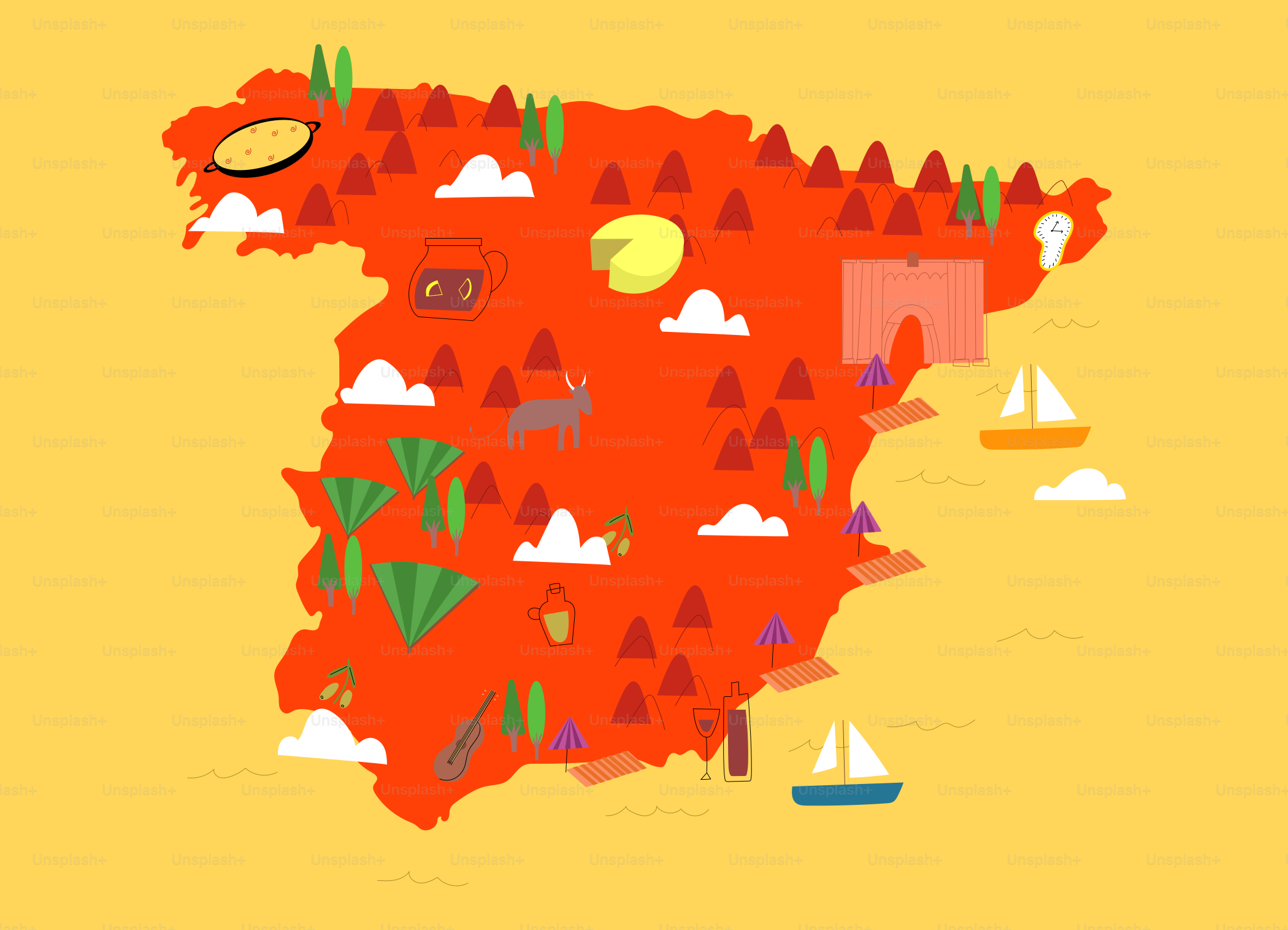 A map of france with a lot of different things on it