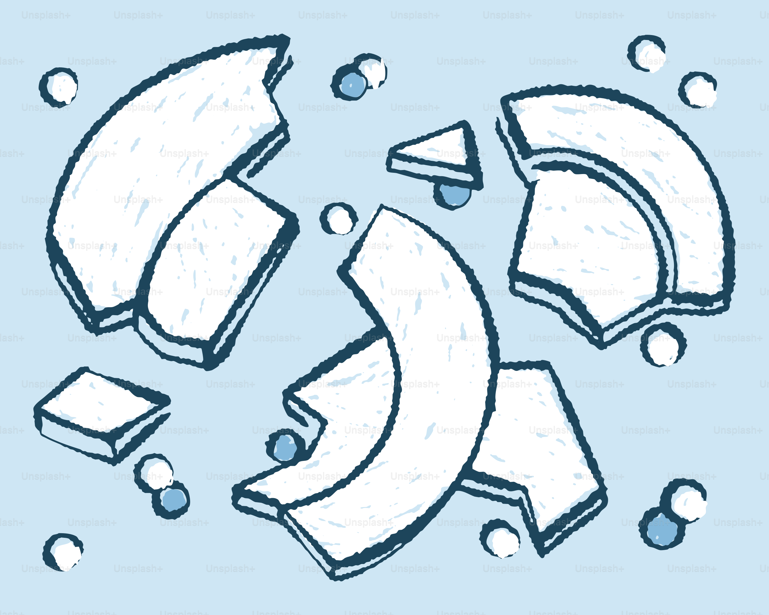 Un dibujo de un montón de muebles