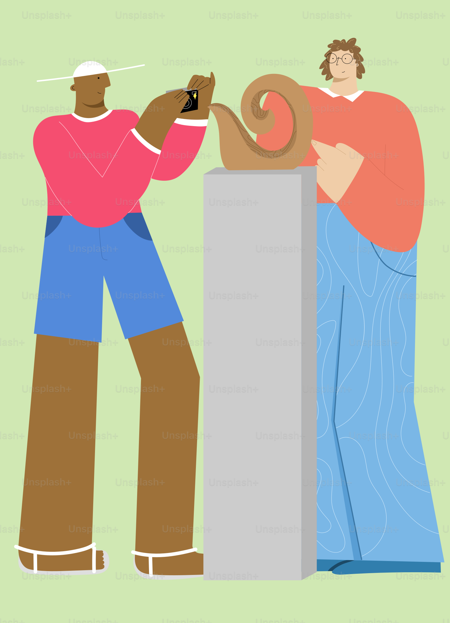 A man and a woman standing next to each other