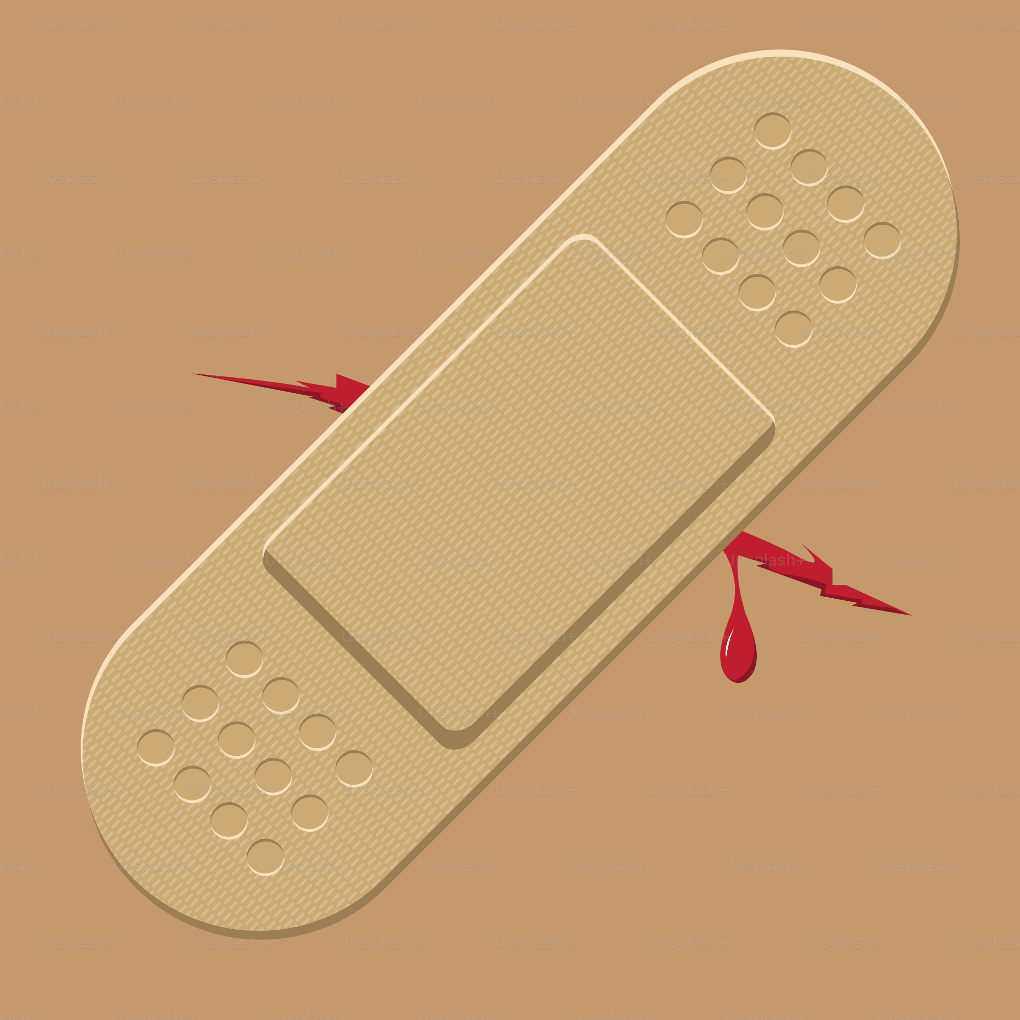 A medical device with blood running down the side of it