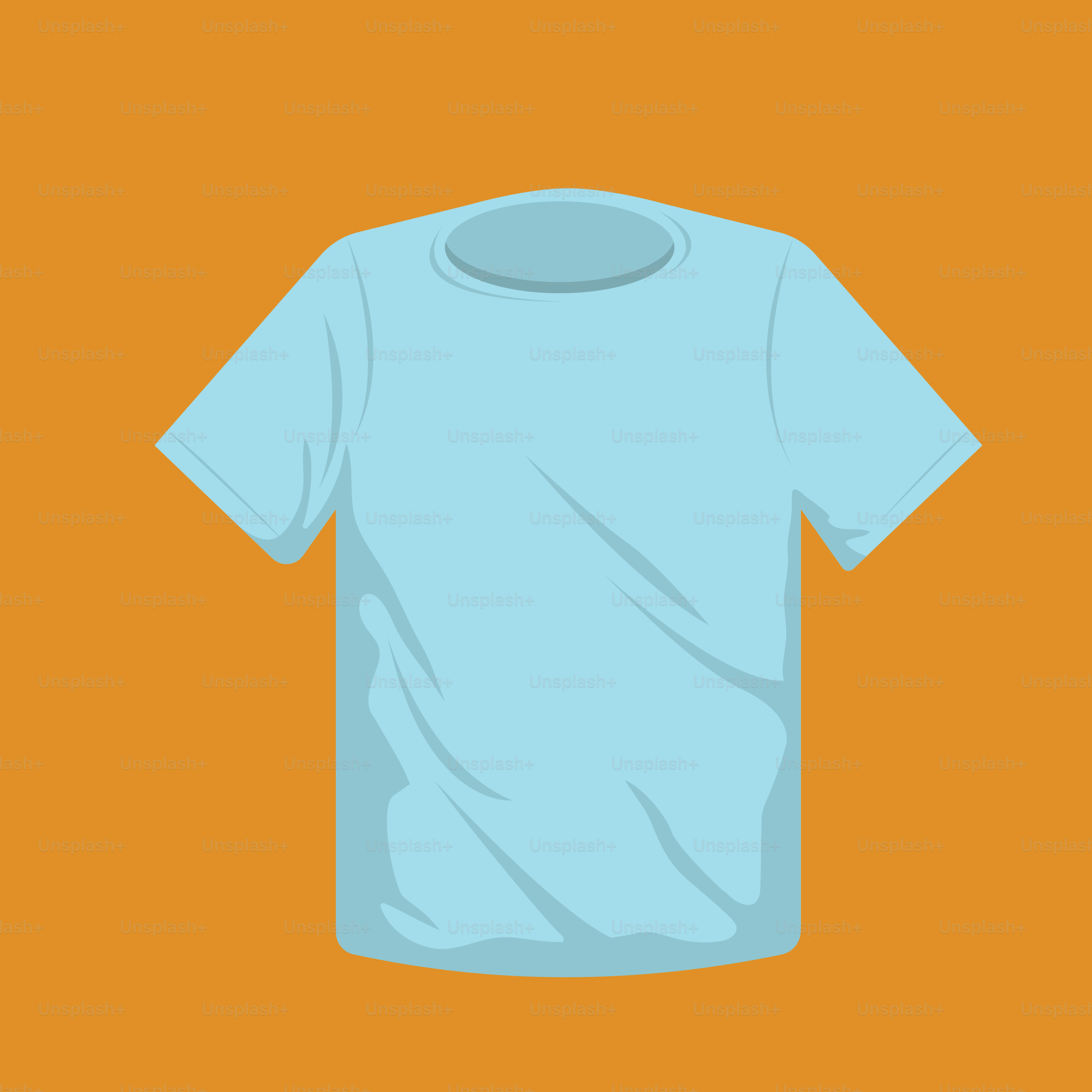 A white t - shirt on an orange background