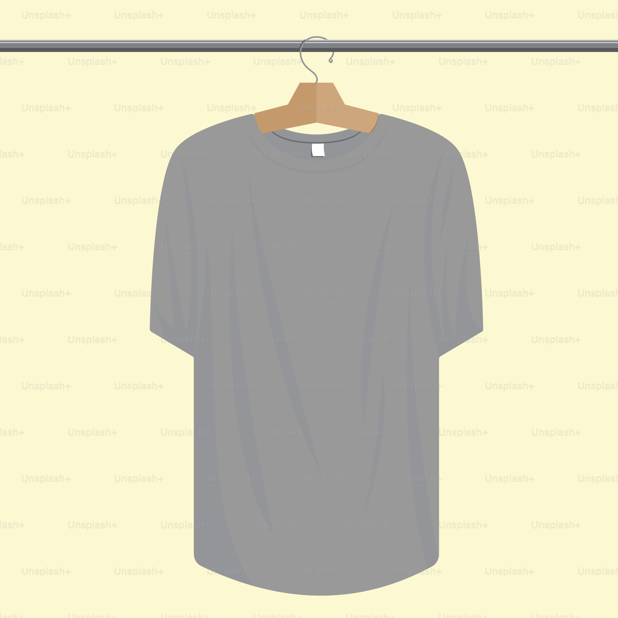 A t - shirt hanging on a clothes hanger