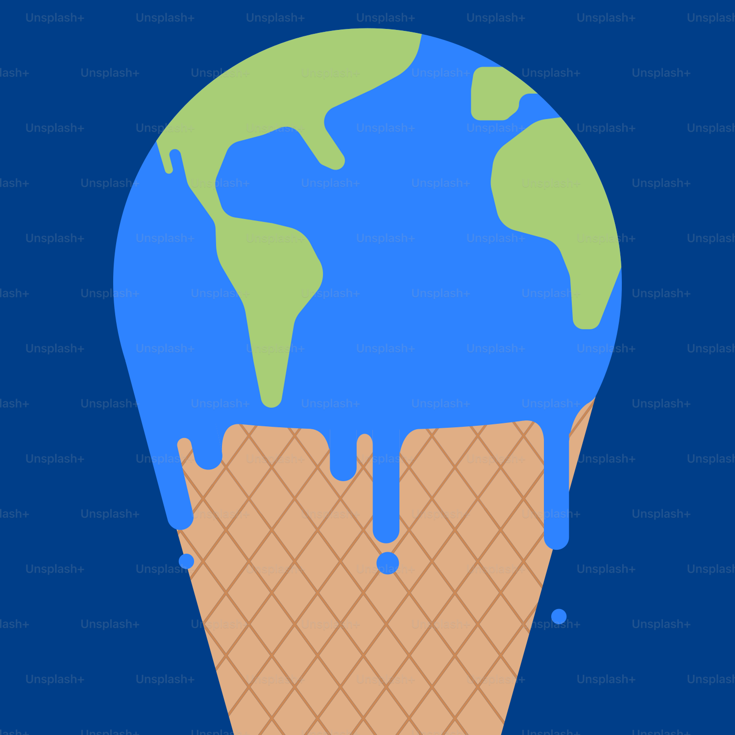 Um sorvete com a terra dentro