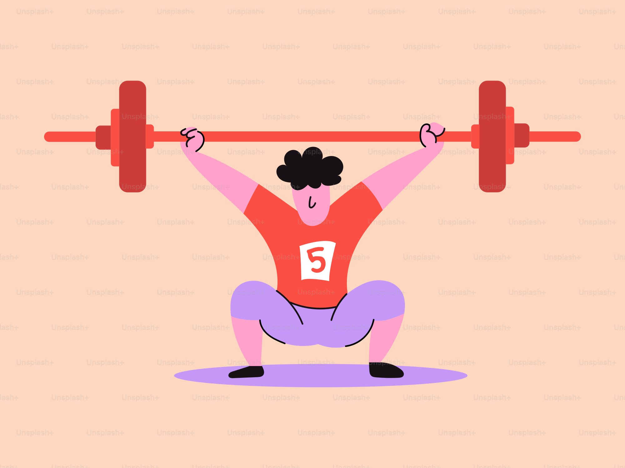 A man squats with a barbell on his back