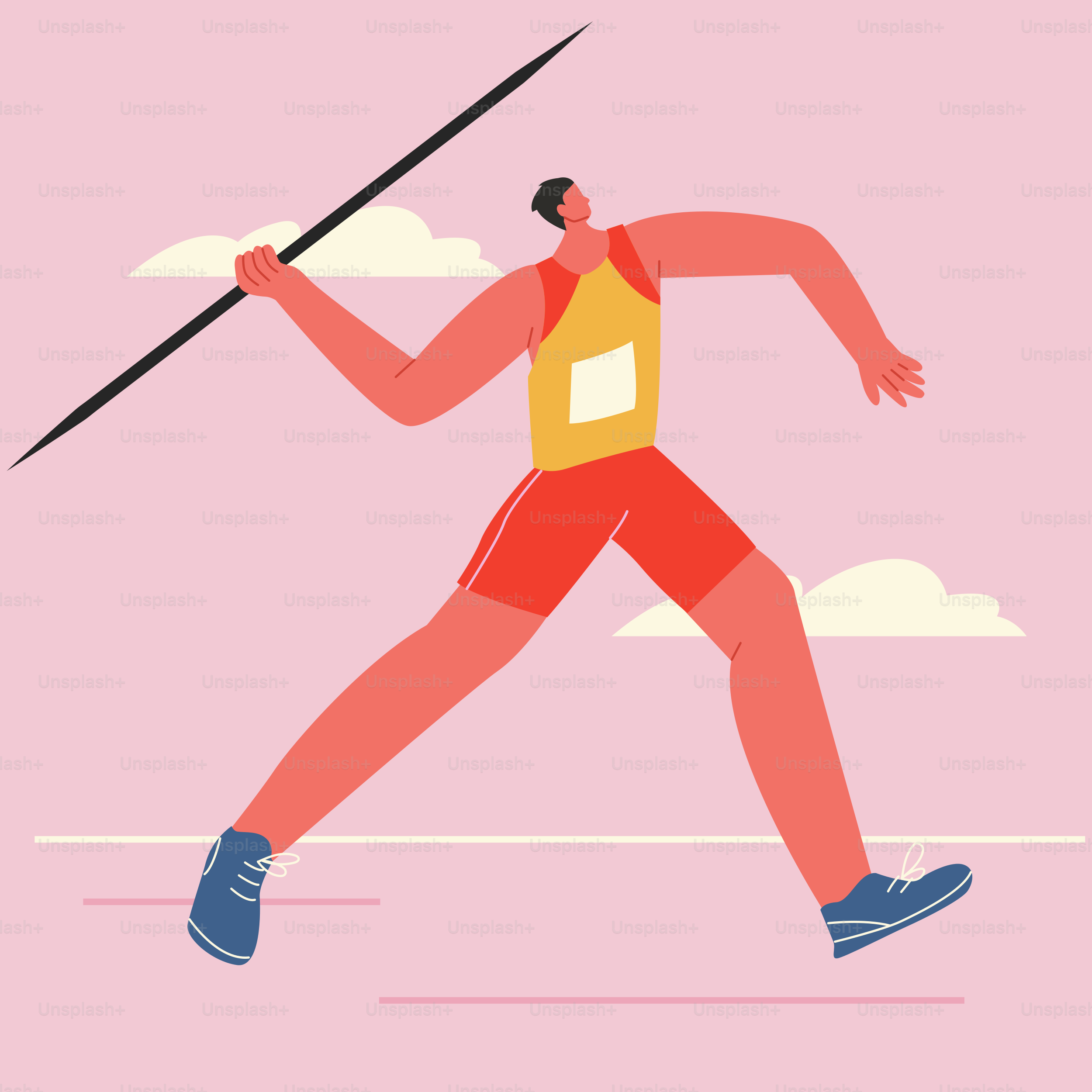 A man running with a stick in his hand