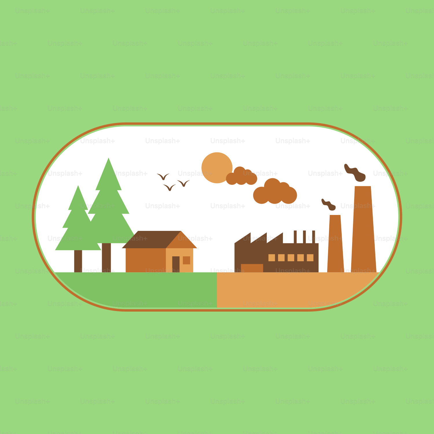 A picture of a factory with smoke coming out of it