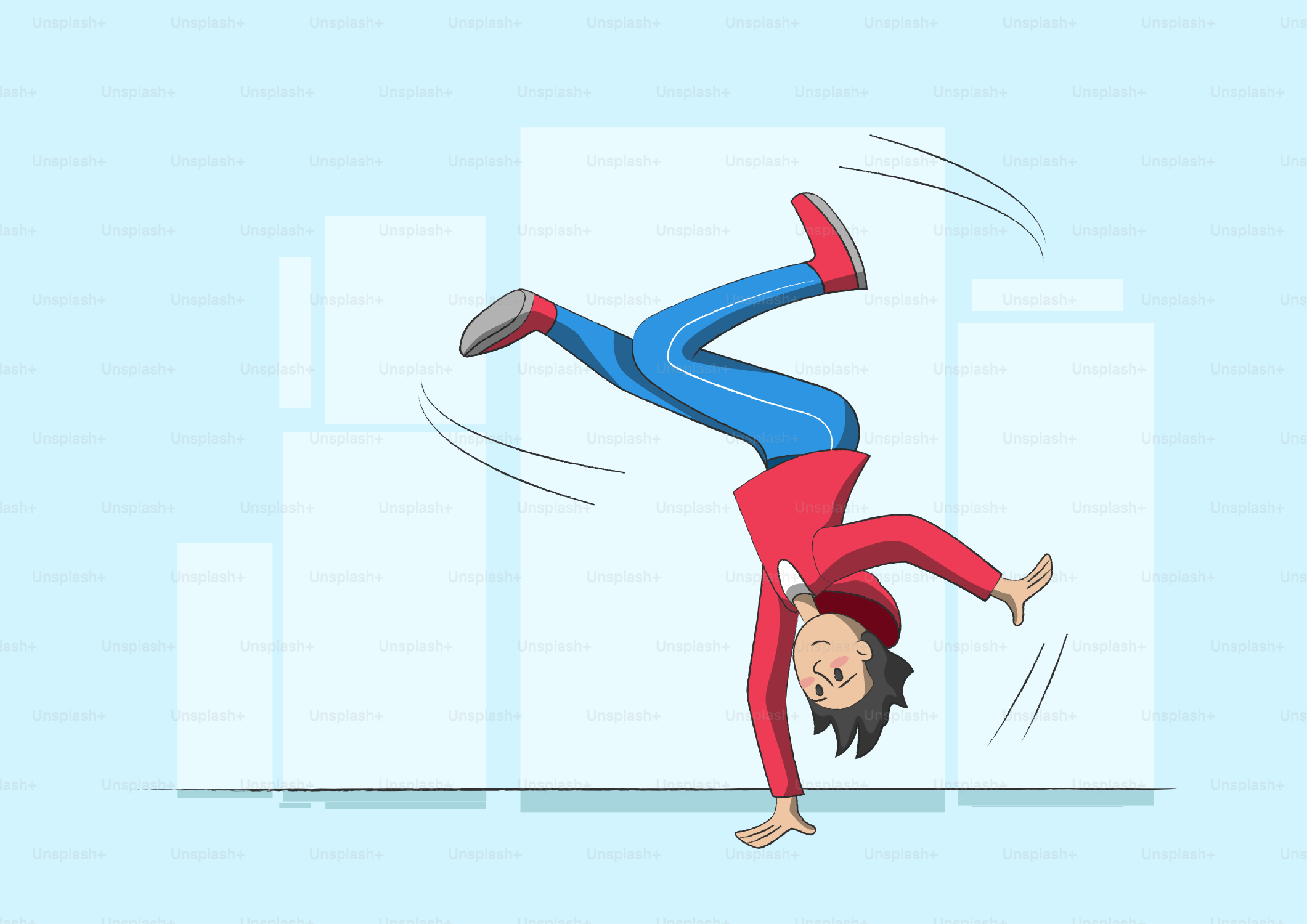 A person doing a handstand on a skateboard