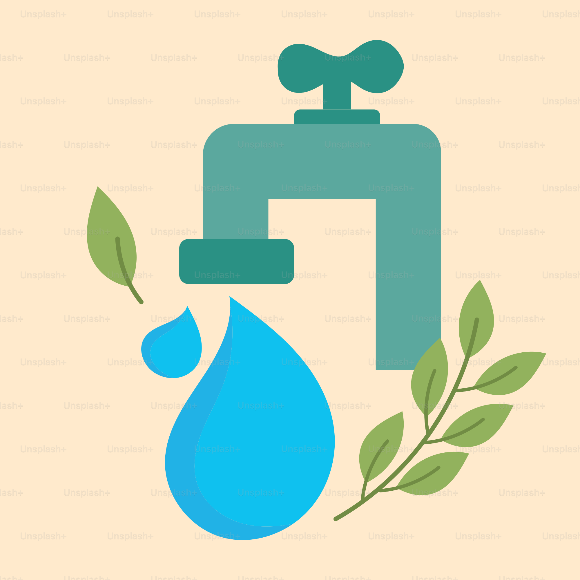 Un grifo de agua del que sale una gota de agua