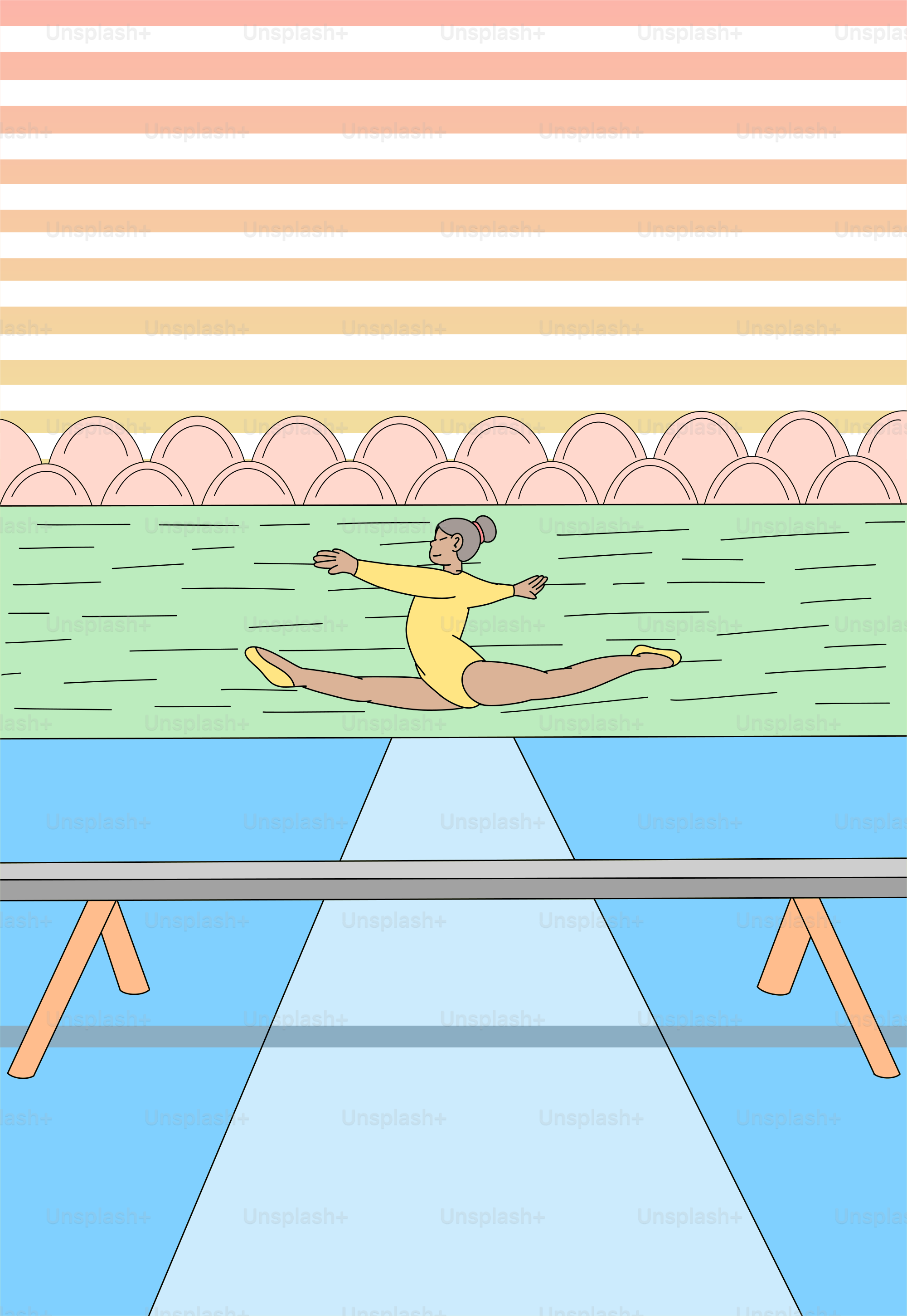 A woman is jumping over a hurdle