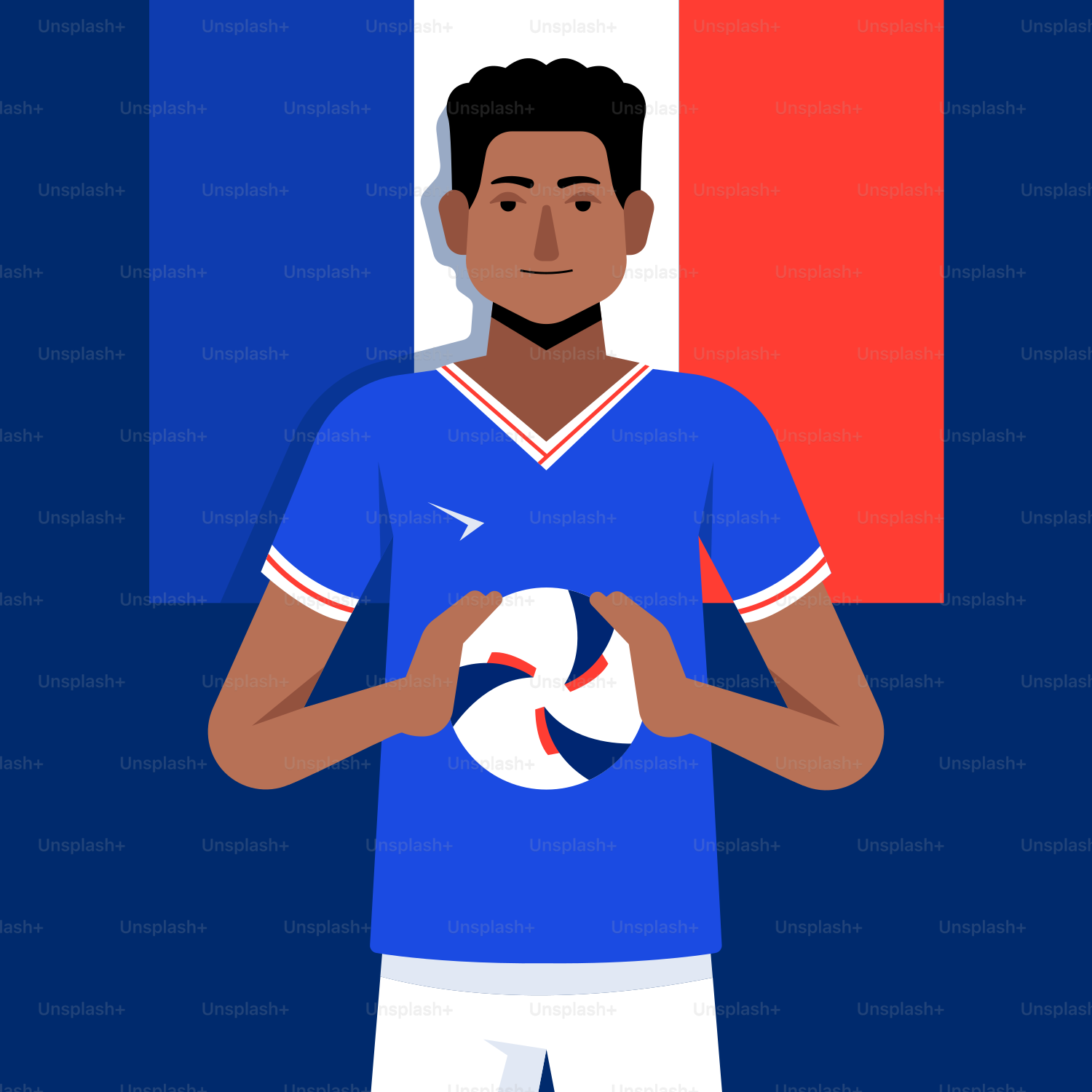 Un homme tenant un ballon de football dans ses mains