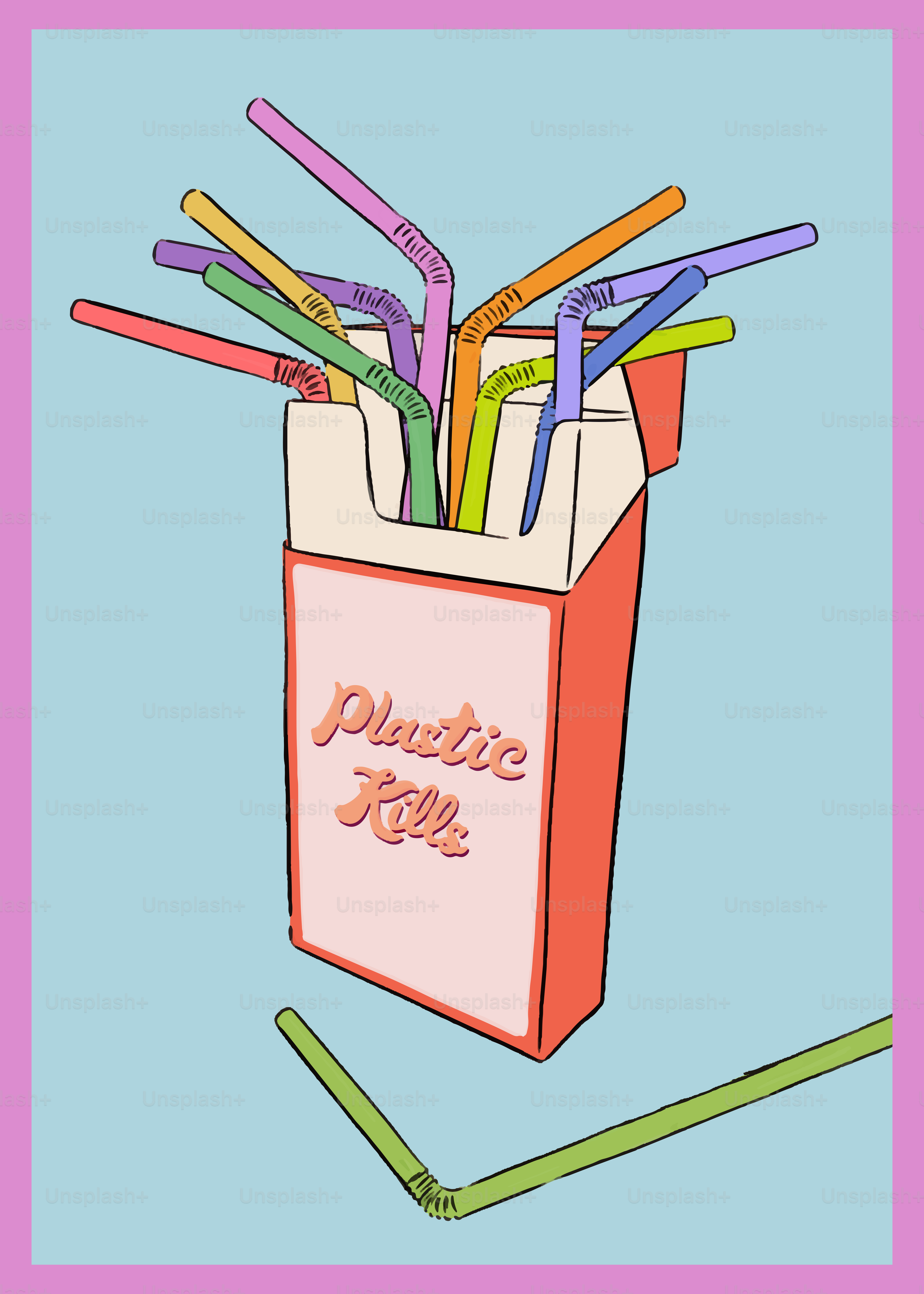 A box of toothbrushes with a pink frame