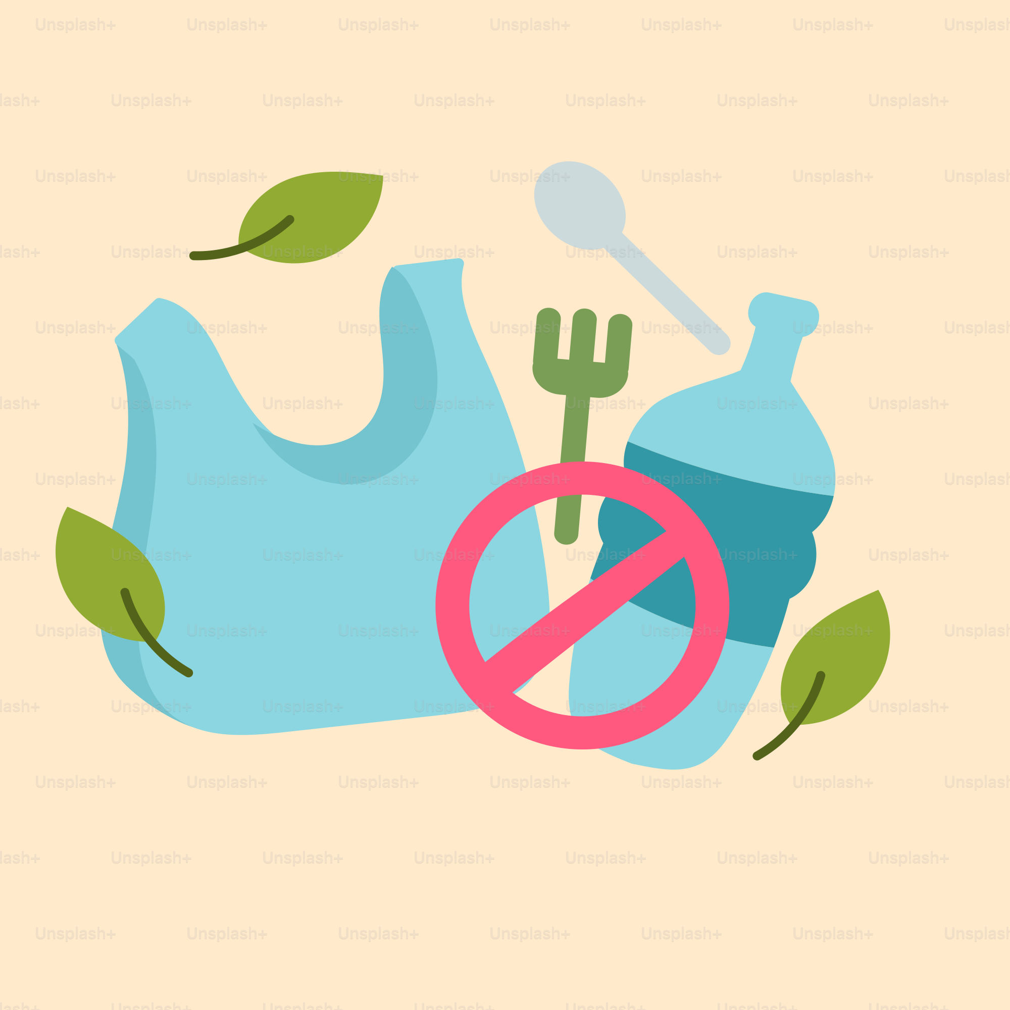 Une photo d’une bouteille d’eau et un panneau indiquant interdiction de bouteilles en plastique