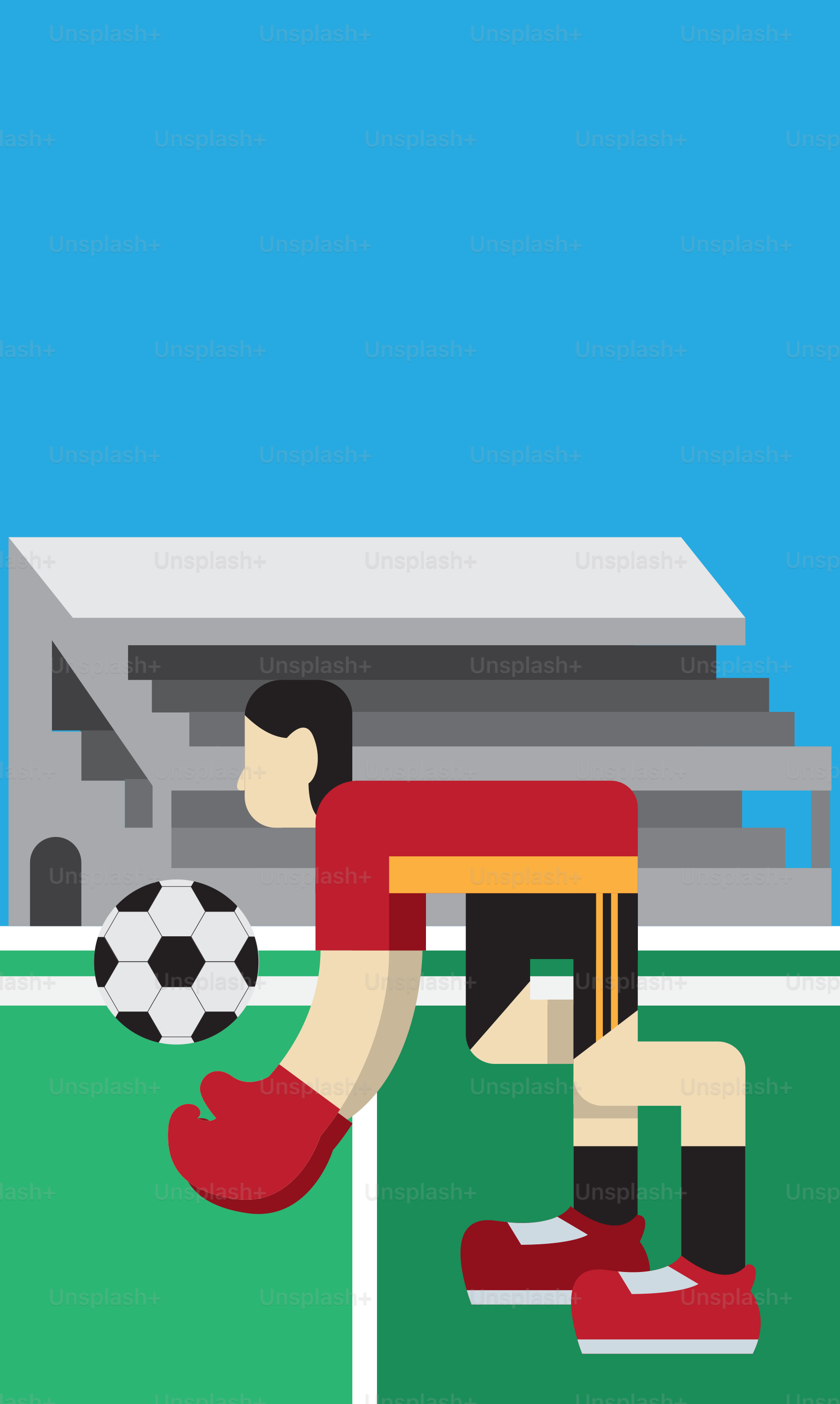 Un hombre pateando un balón de fútbol encima de un campo