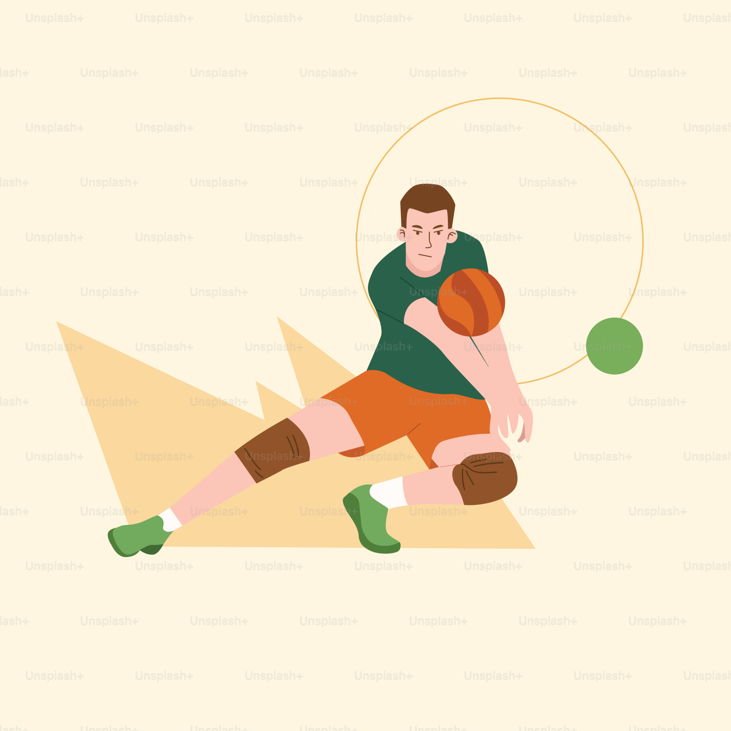 A man holding a basketball on top of a basketball court