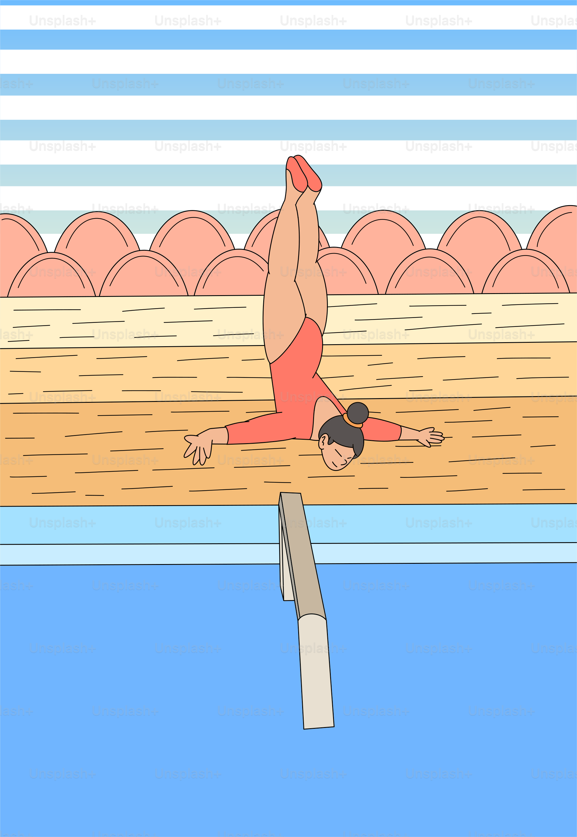 A woman doing a yoga pose on a mat