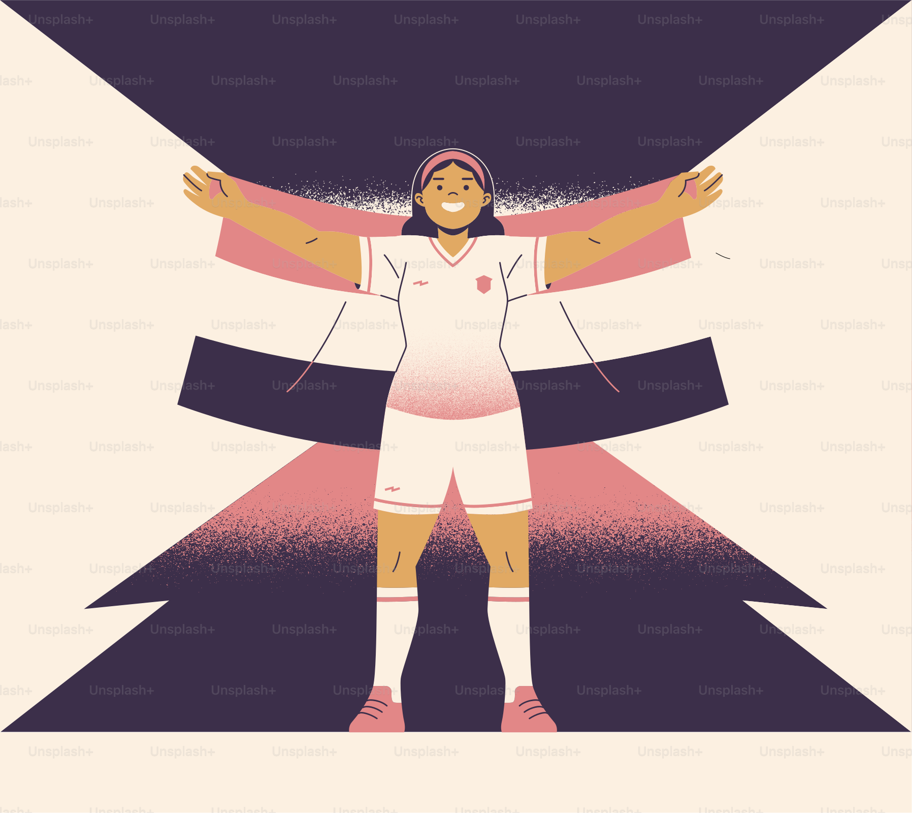 A poster of a man with his arms outstretched