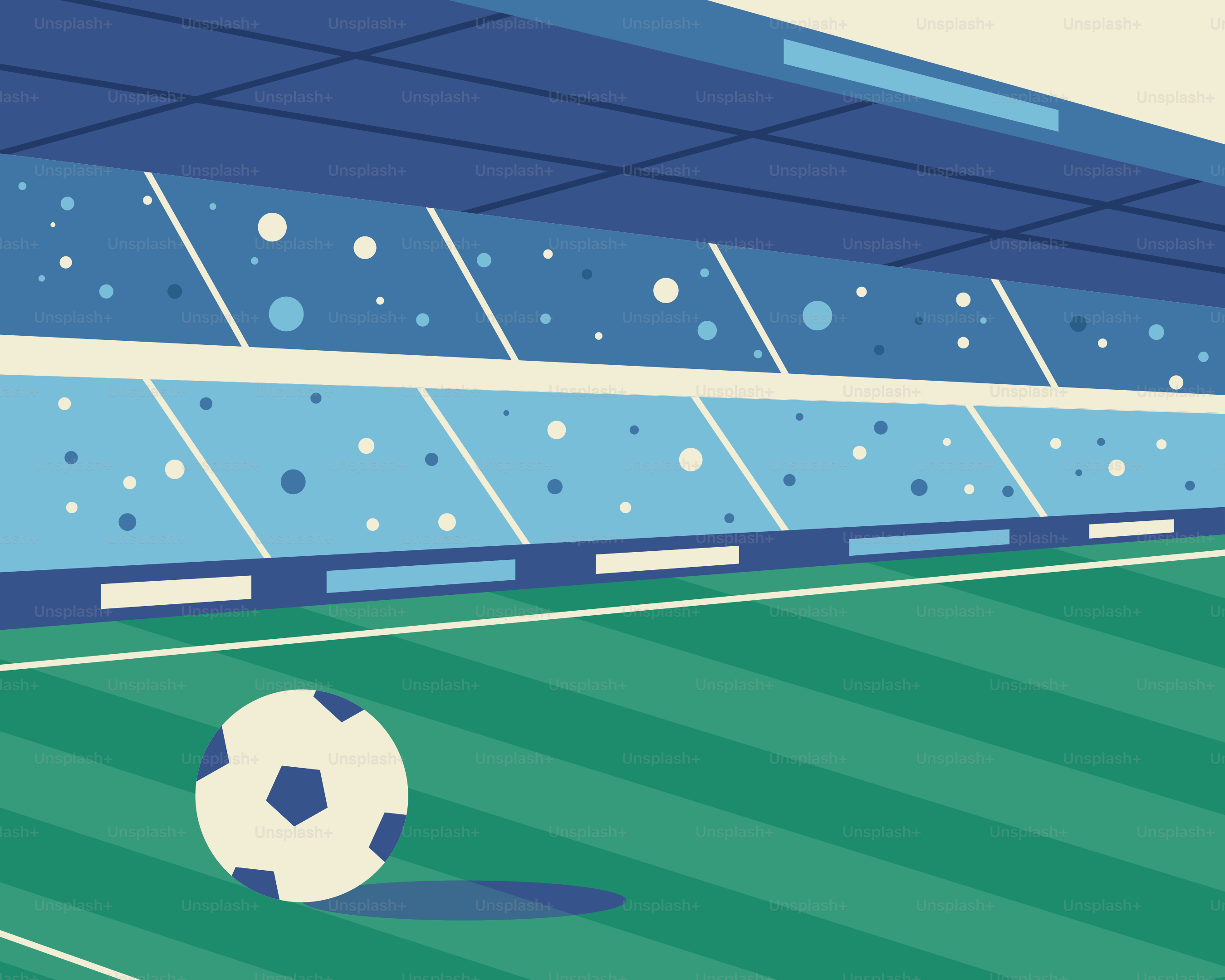 A soccer ball sitting on top of a soccer field